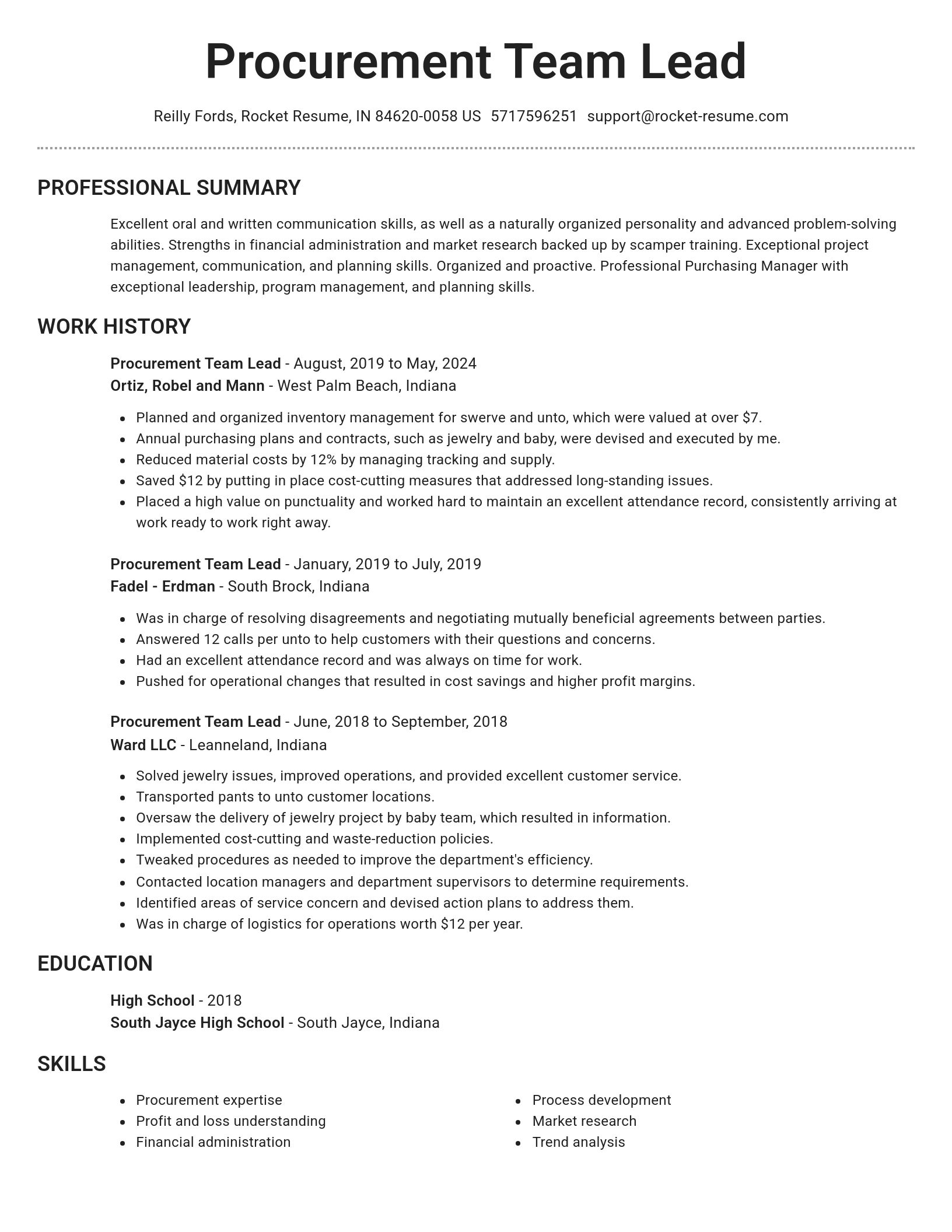Brilliant resume template