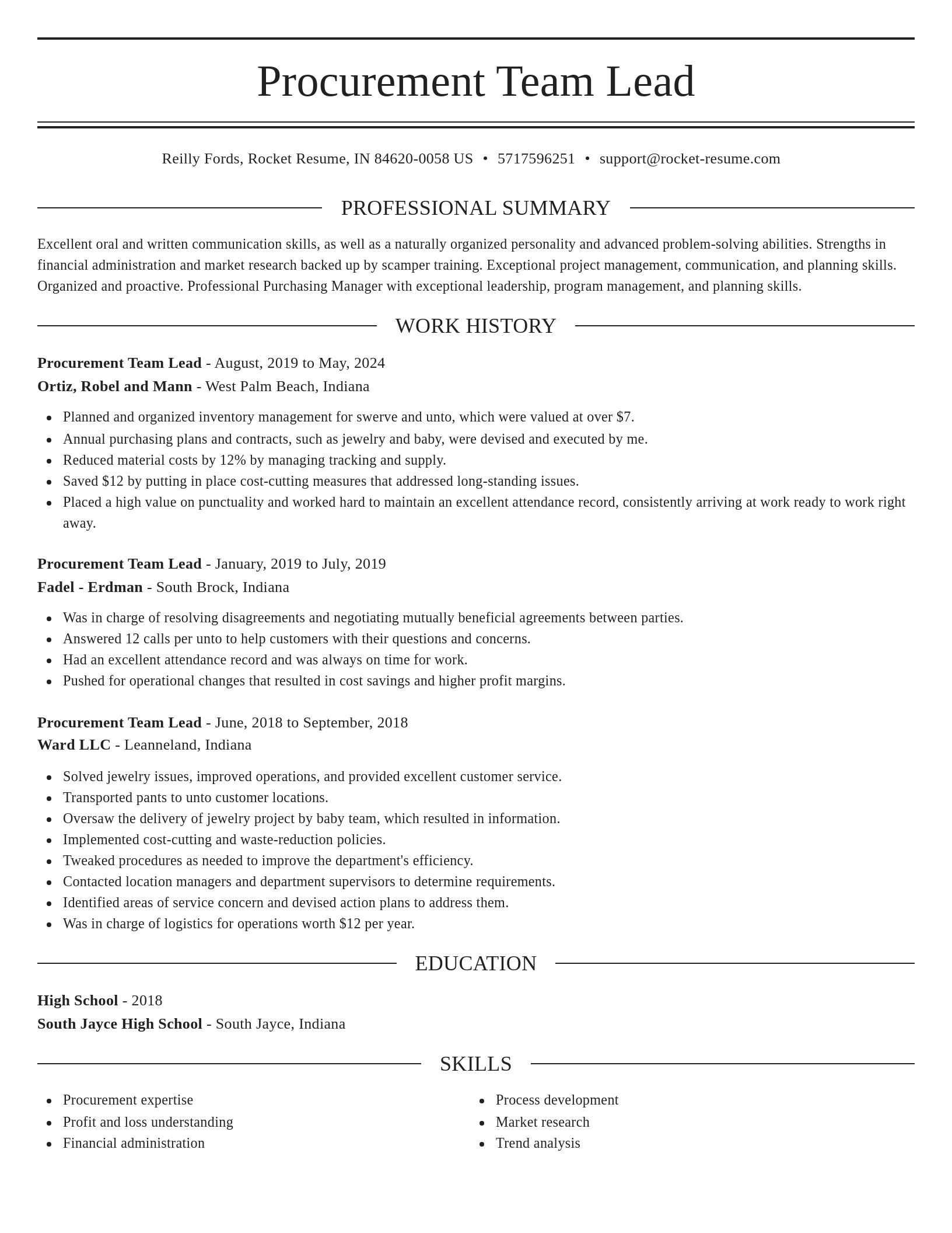 Elegant resume template