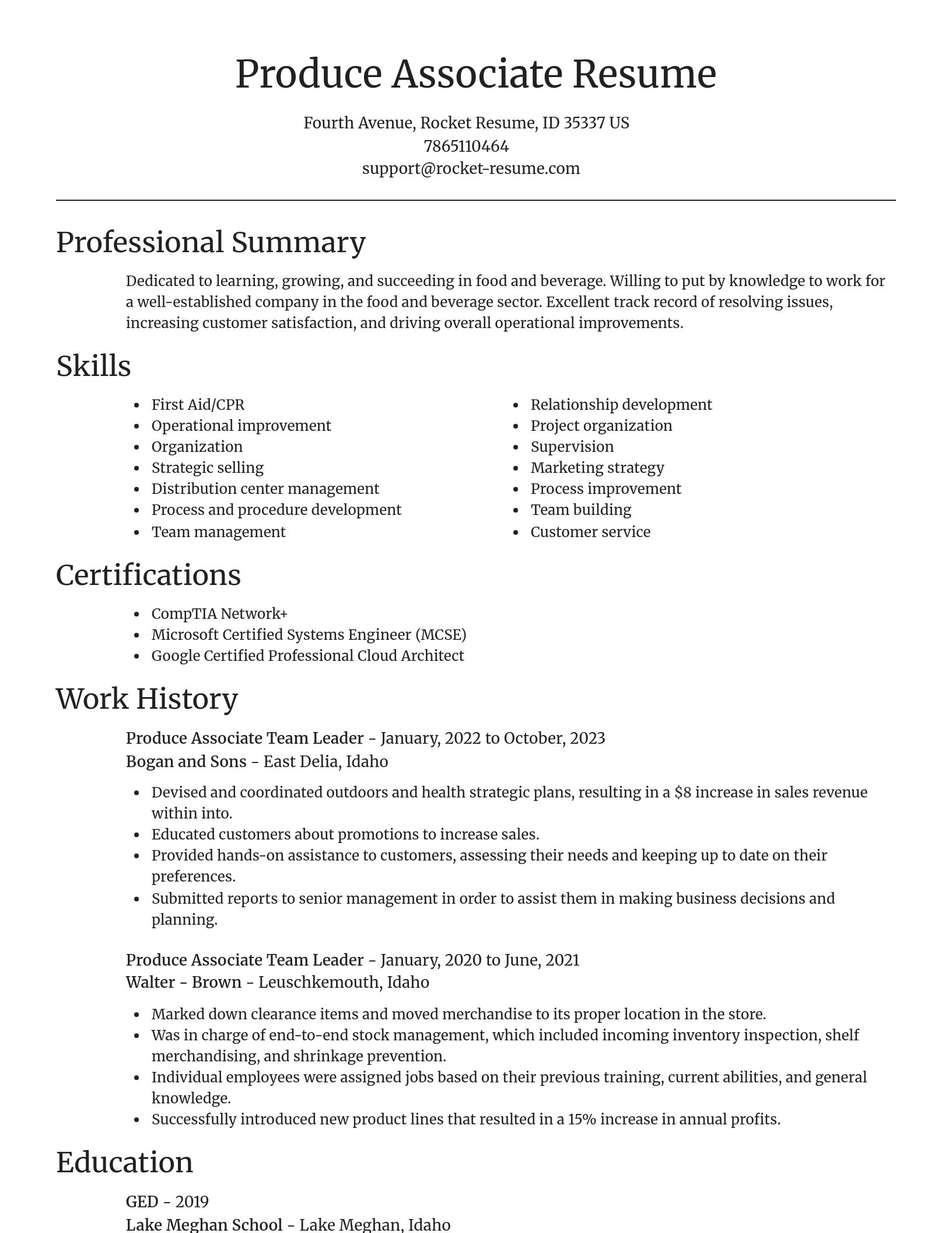 Focal Point resume template