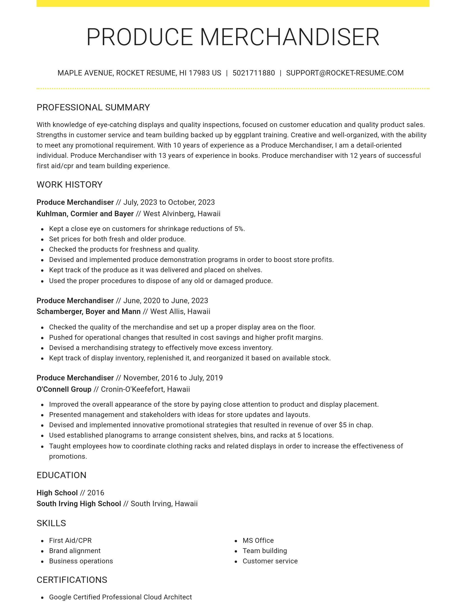 Grand resume template