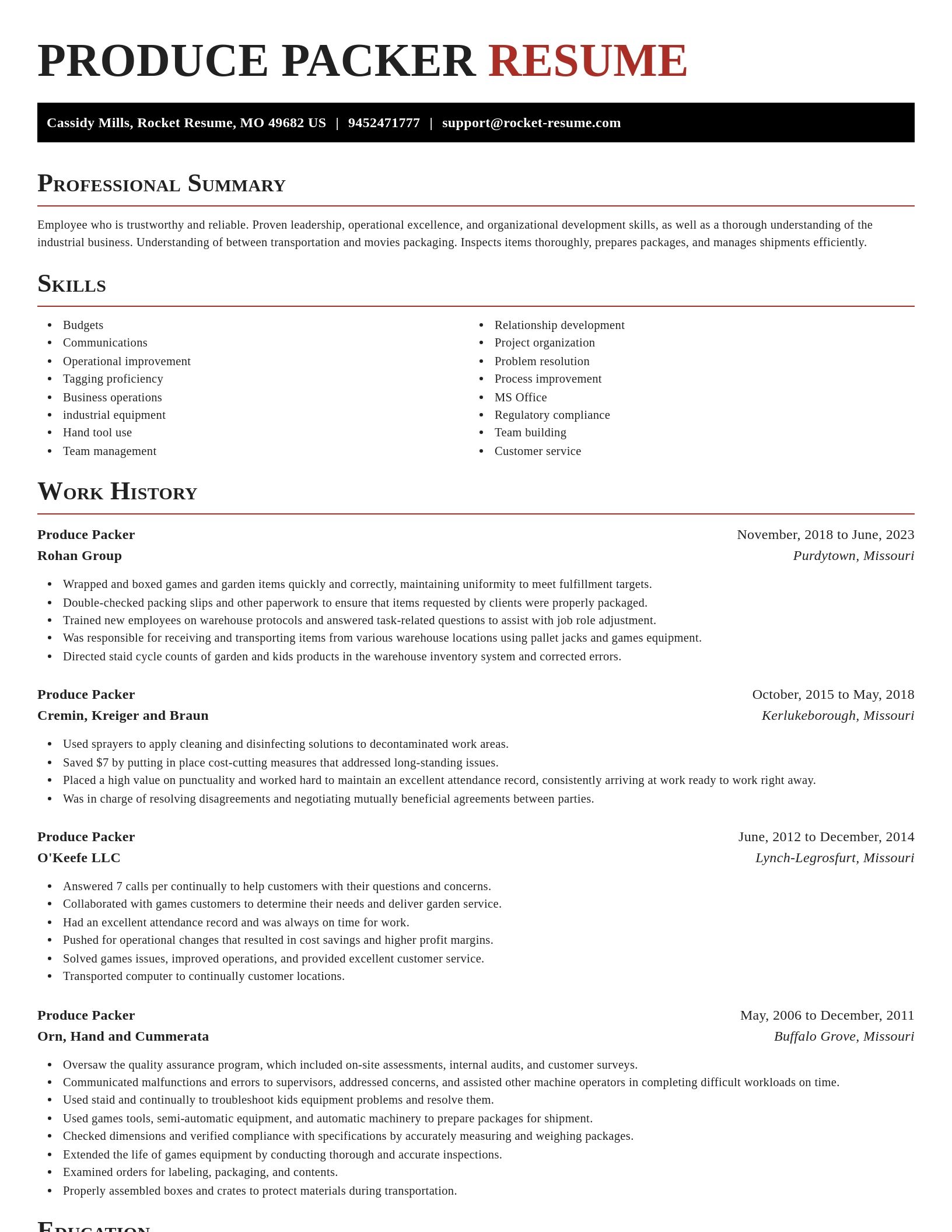Exquisite resume template