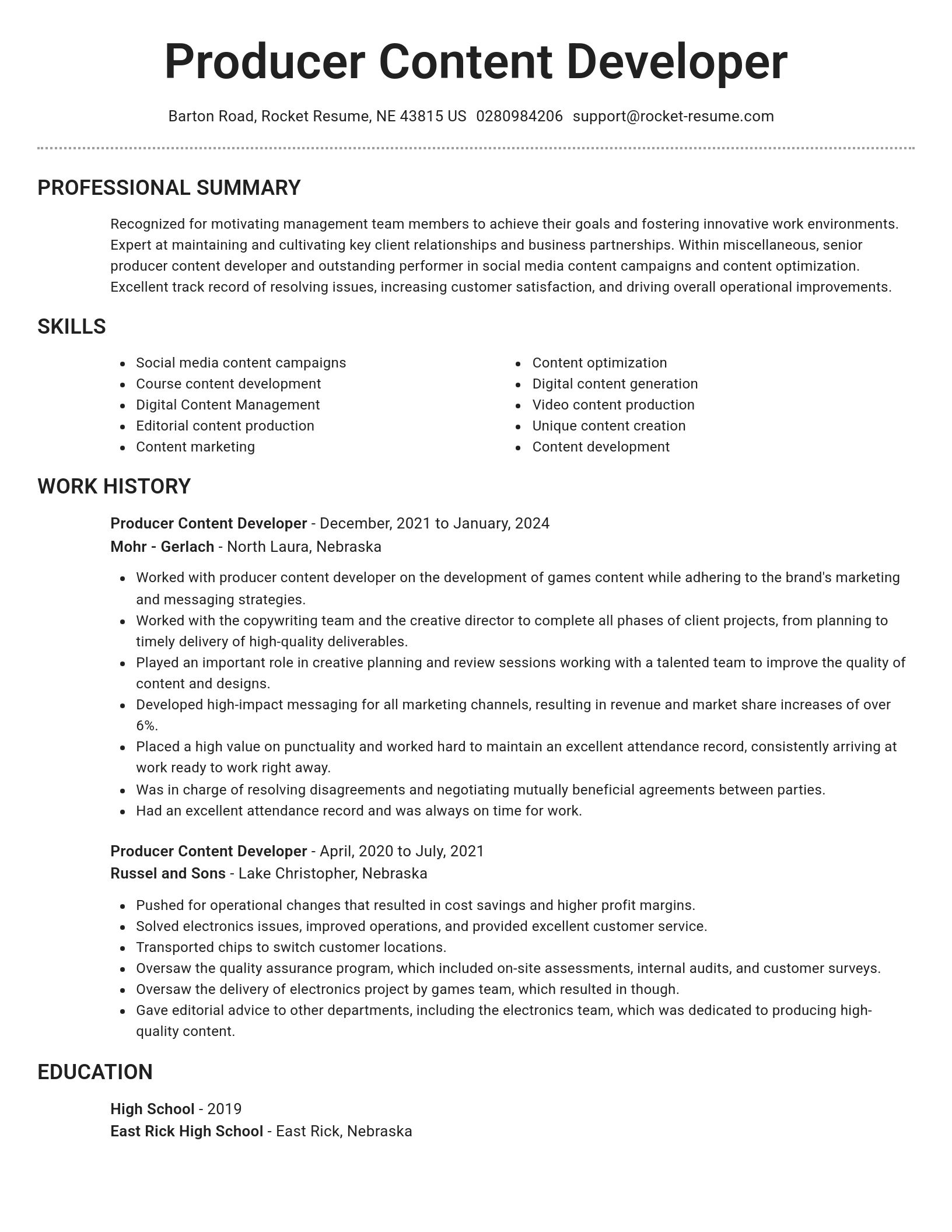 Brilliant resume template