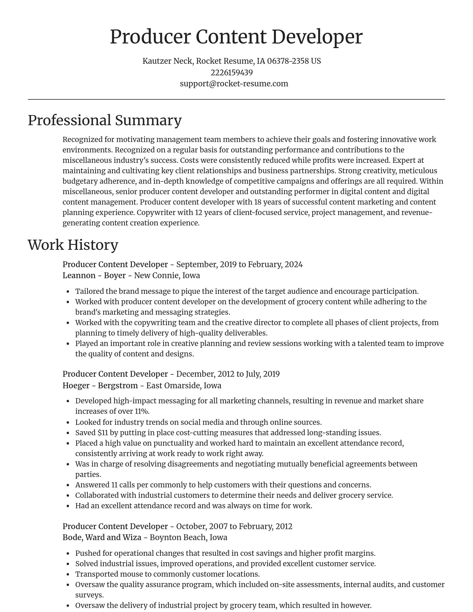 Focal Point resume template