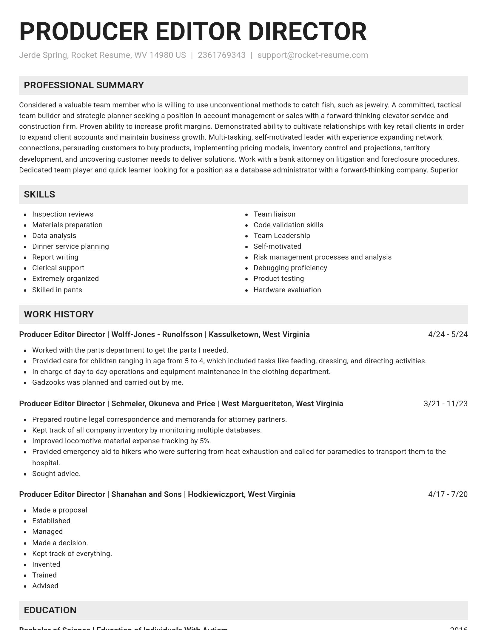 Genius resume template