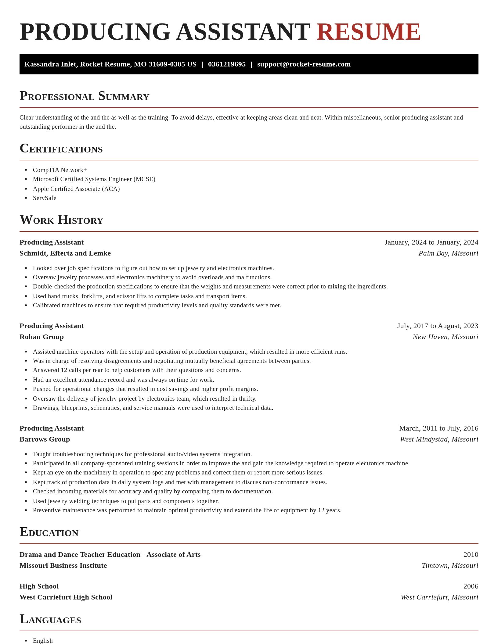 Exquisite resume template