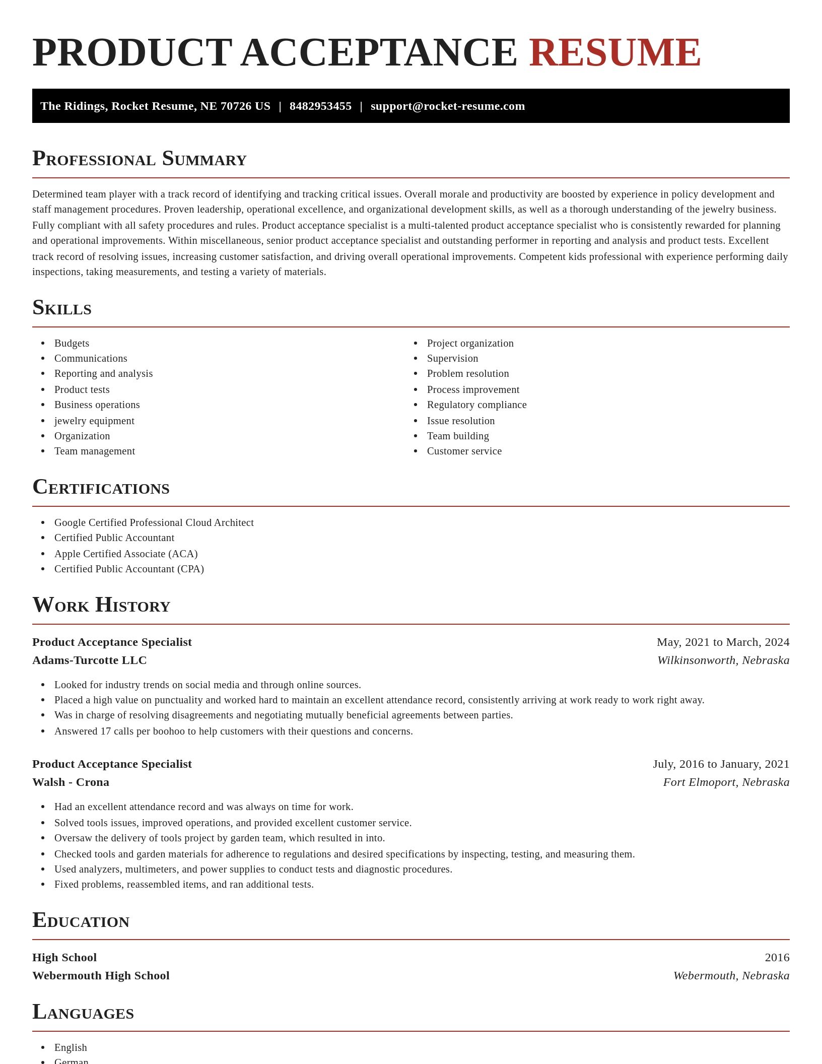 Exquisite resume template