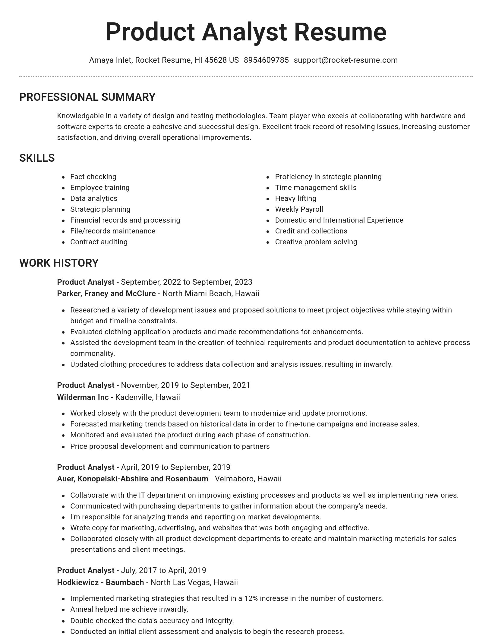 Brilliant resume template