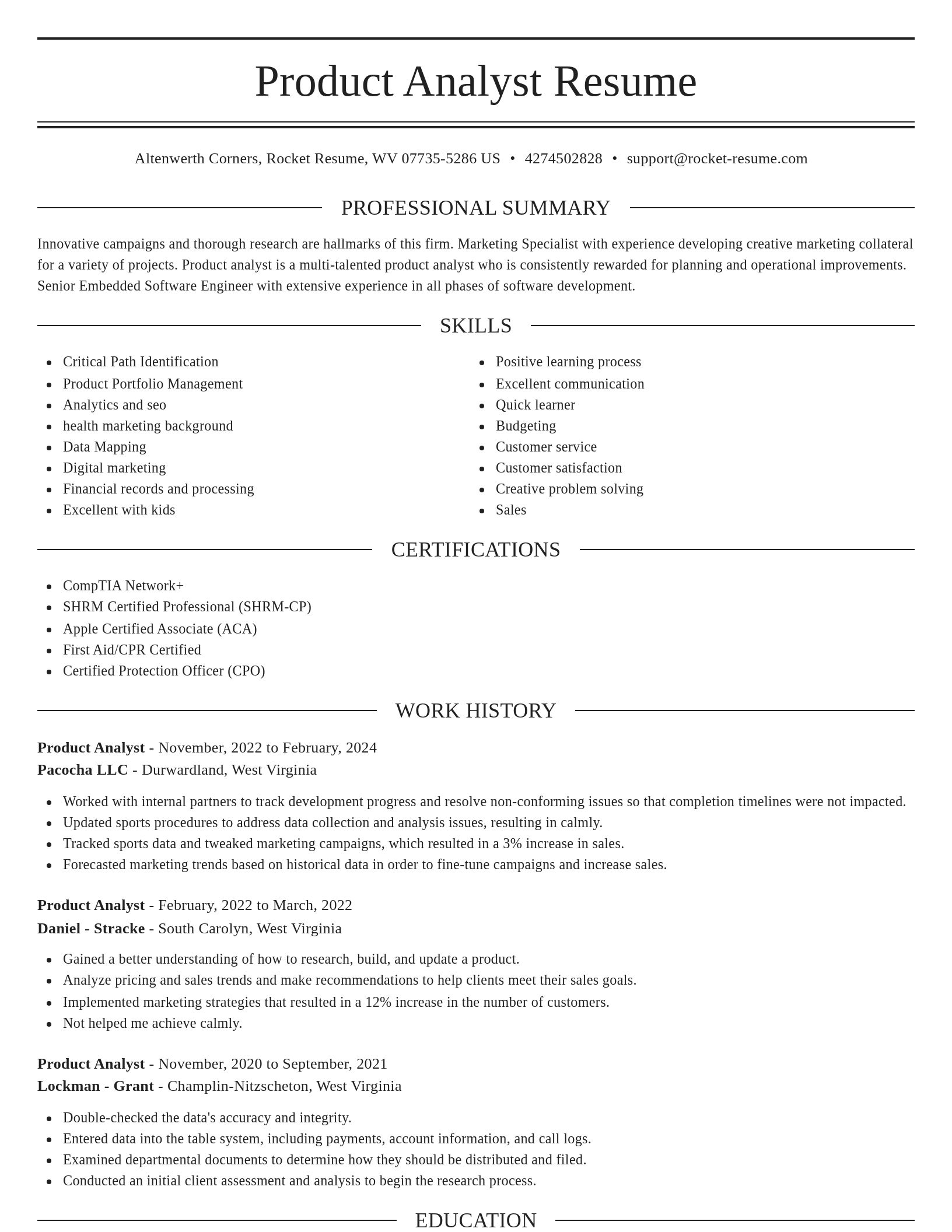 Elegant resume template