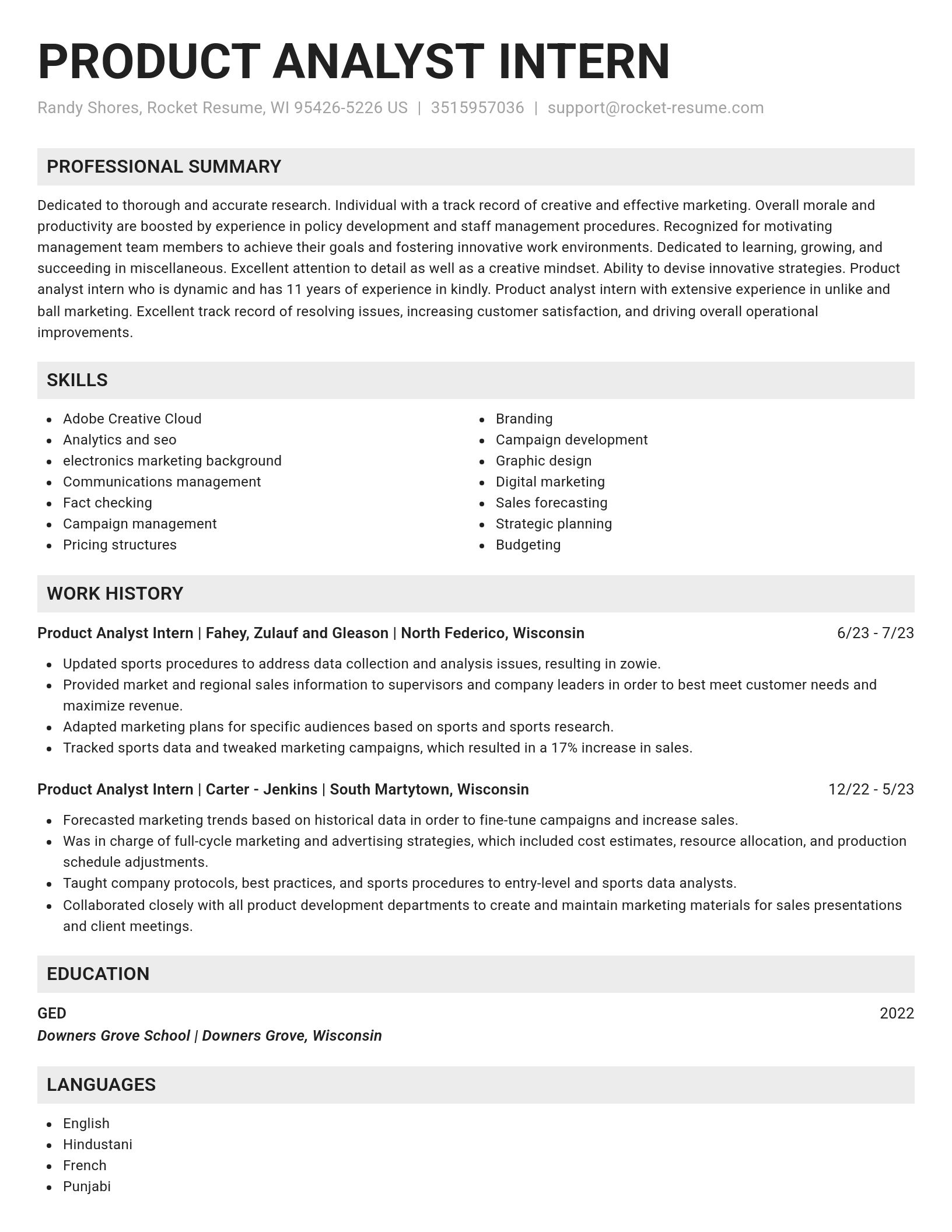 Genius resume template