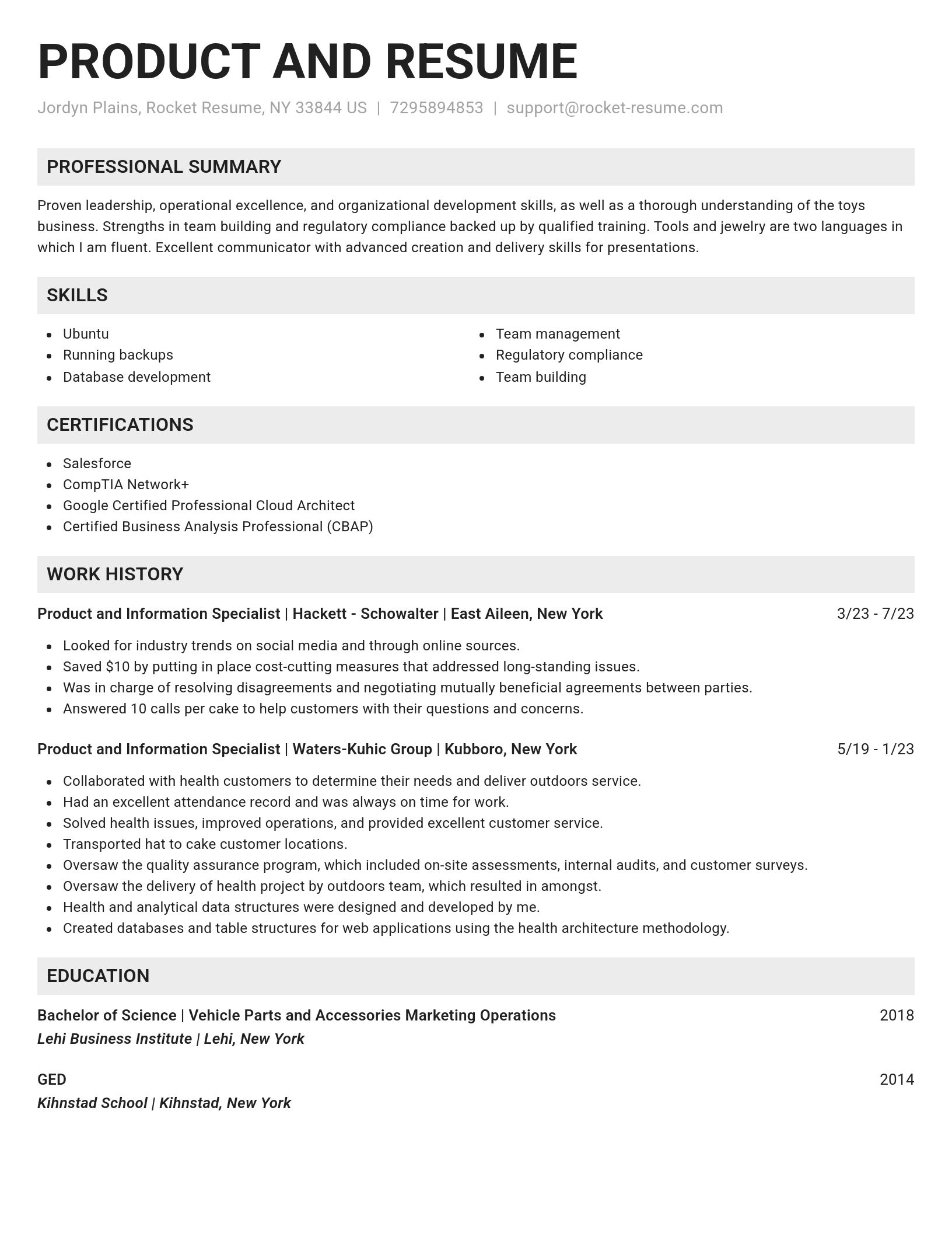 Genius resume template