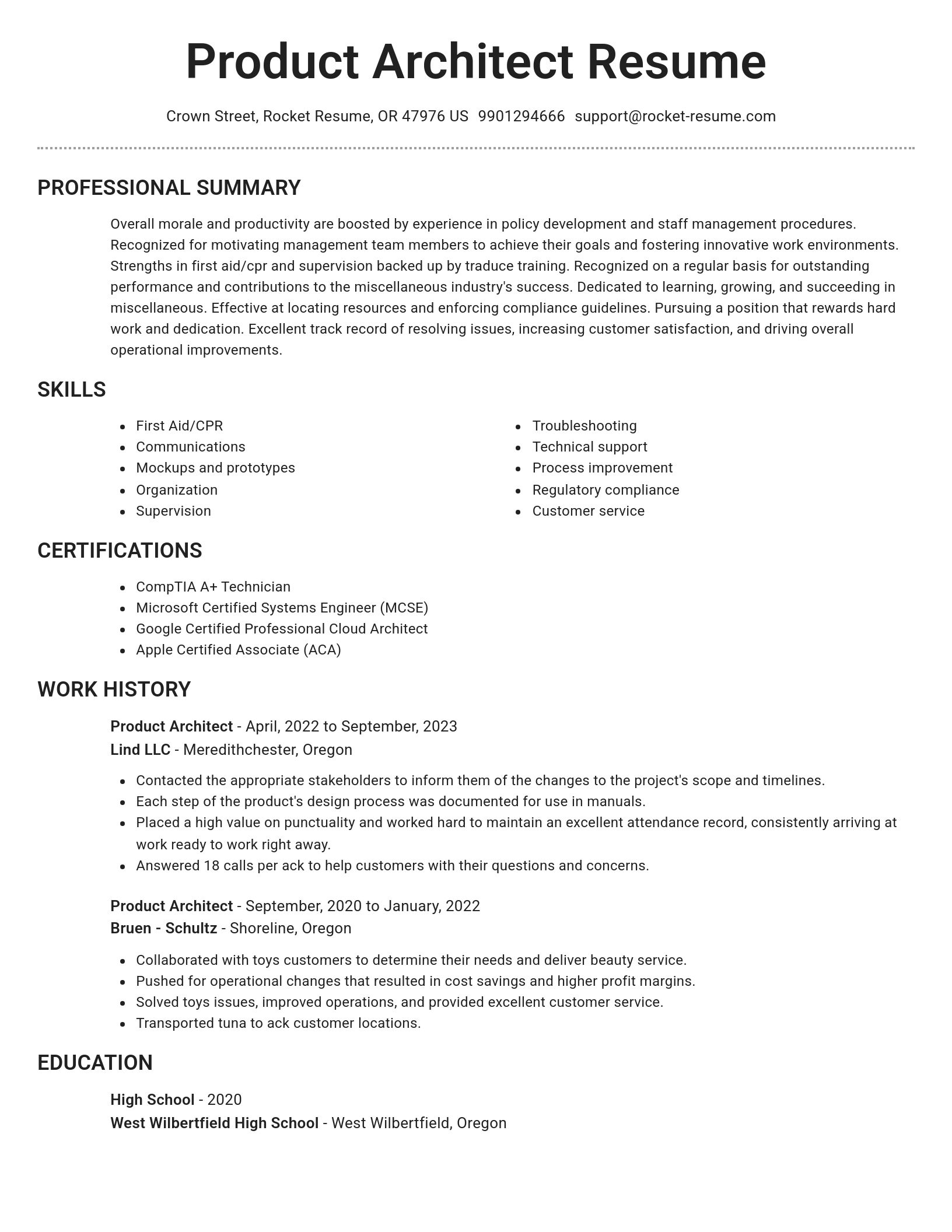 Brilliant resume template