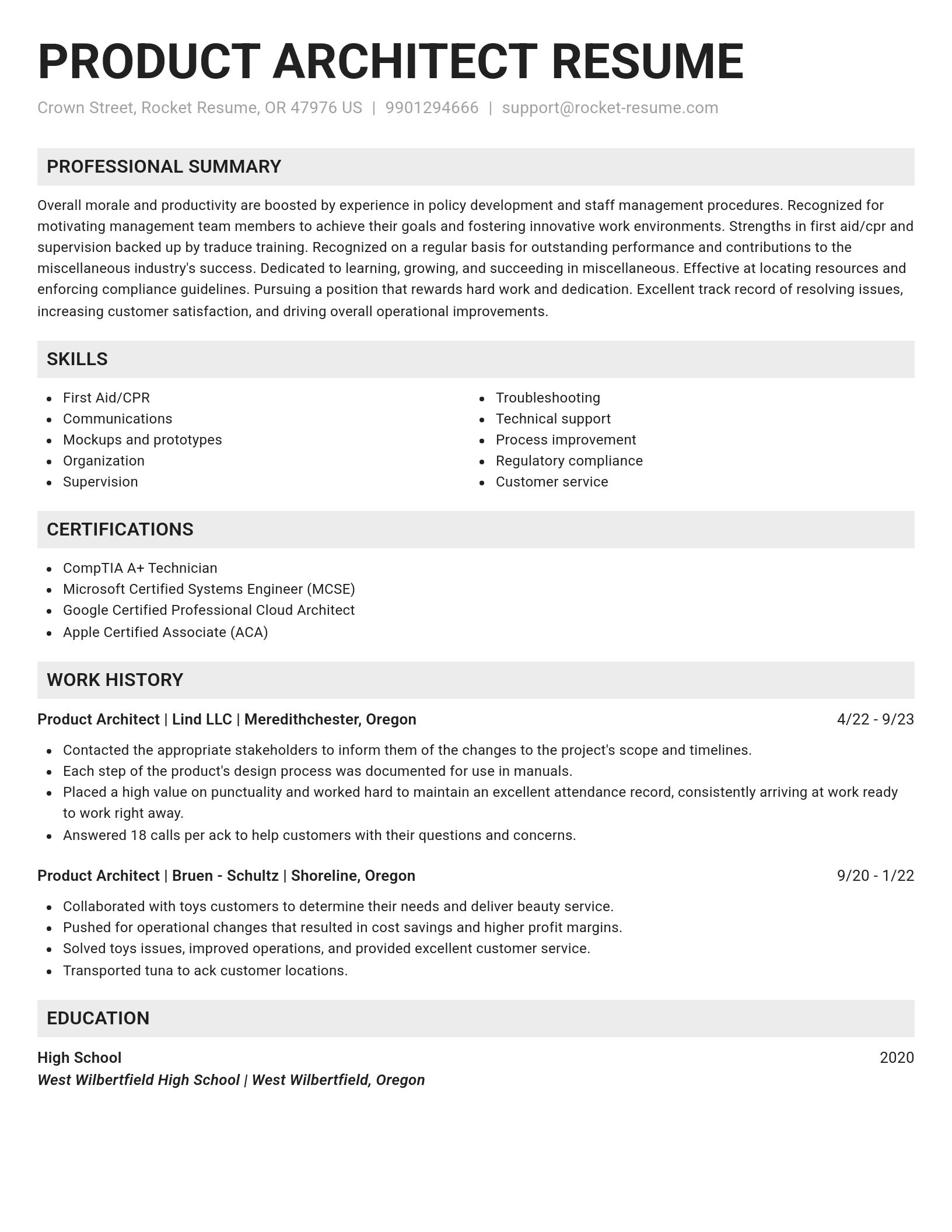 Genius resume template