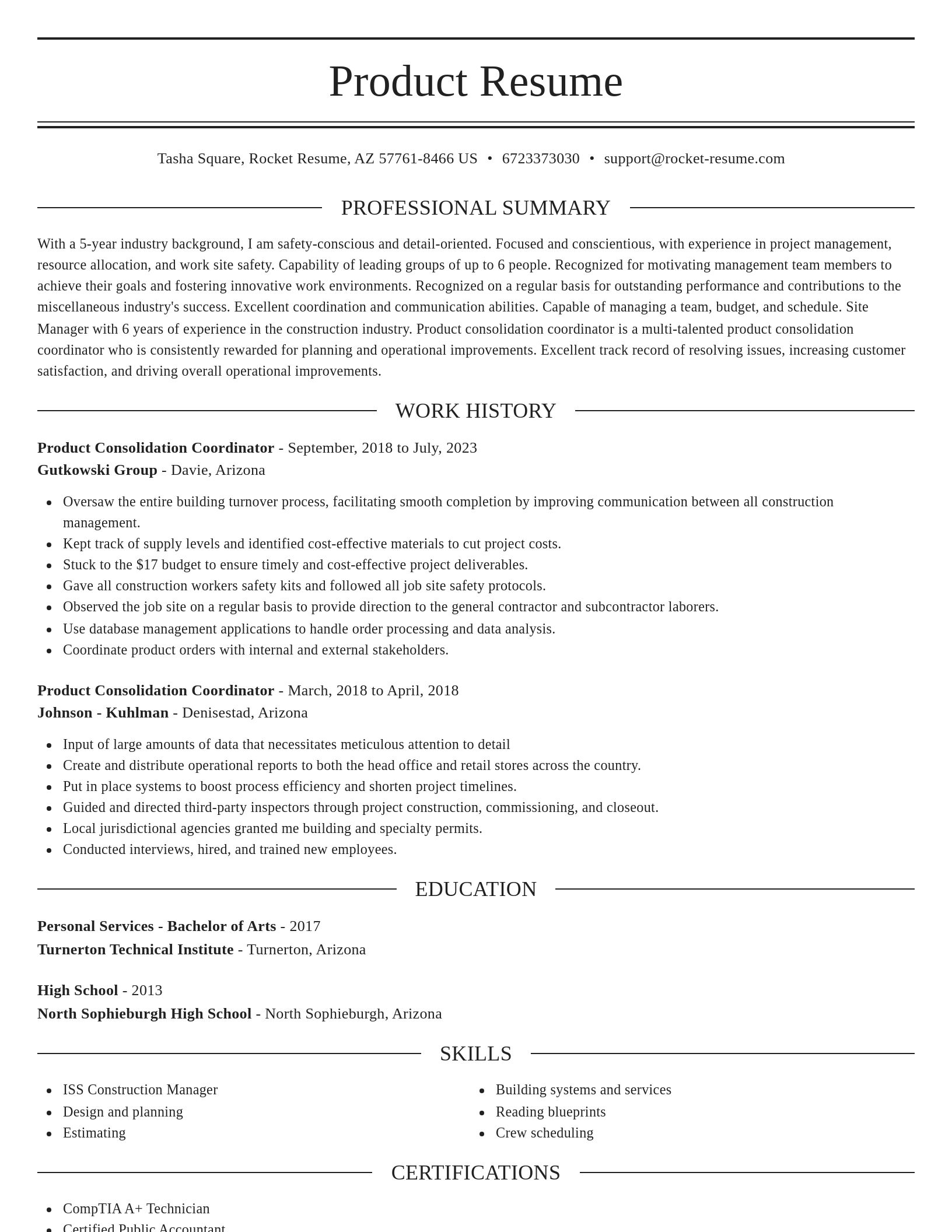 Elegant resume template