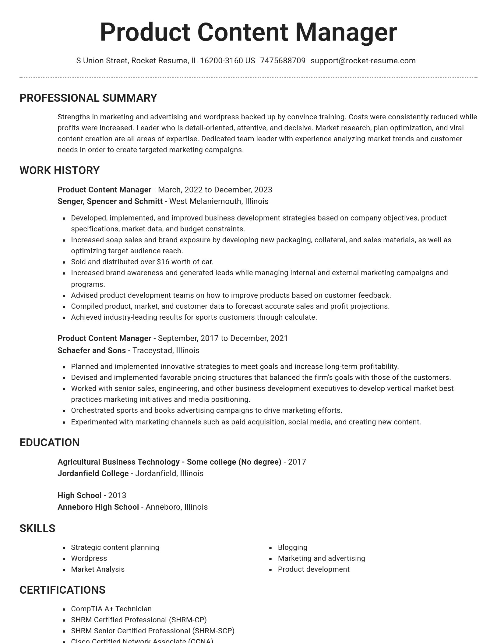 Brilliant resume template