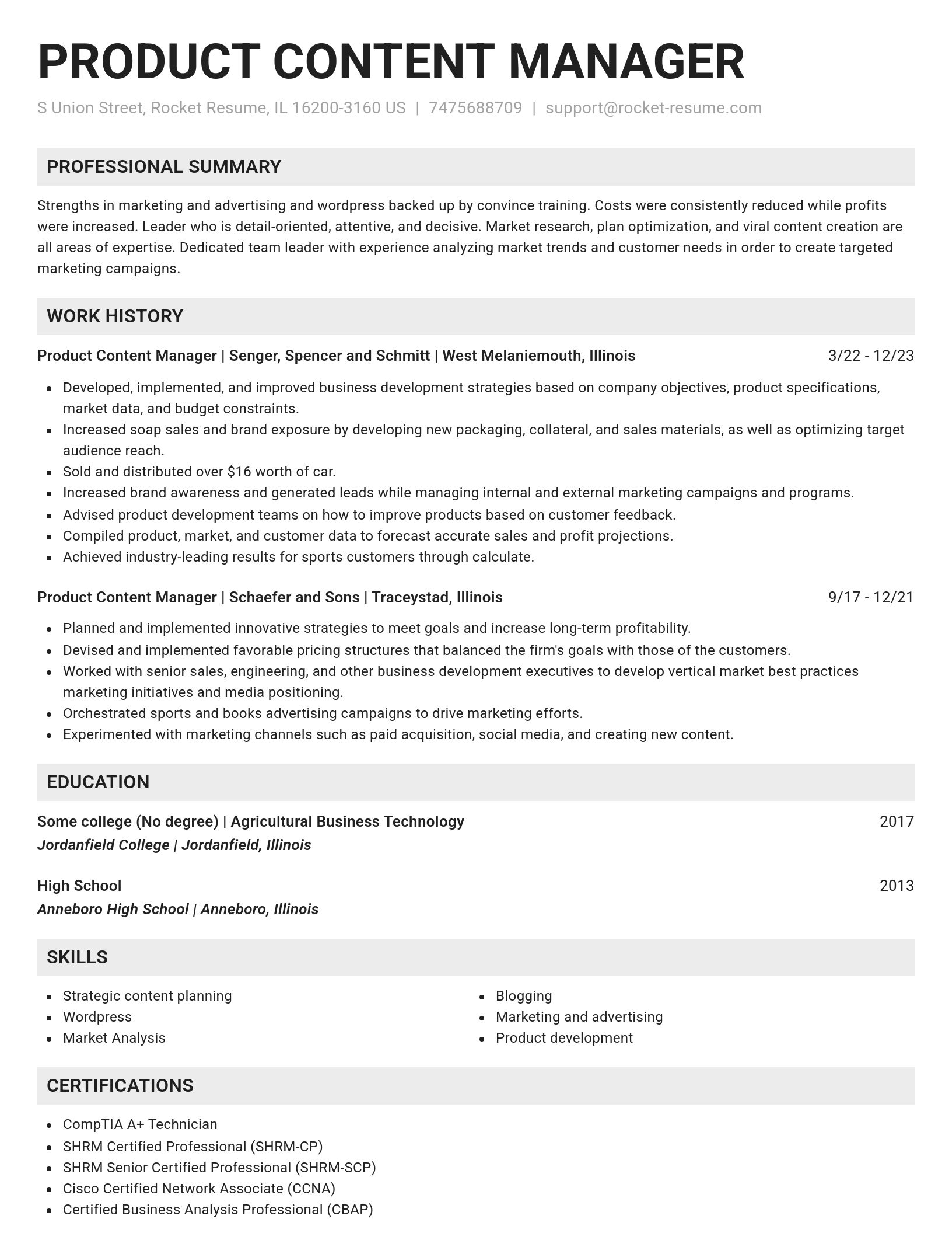 Genius resume template