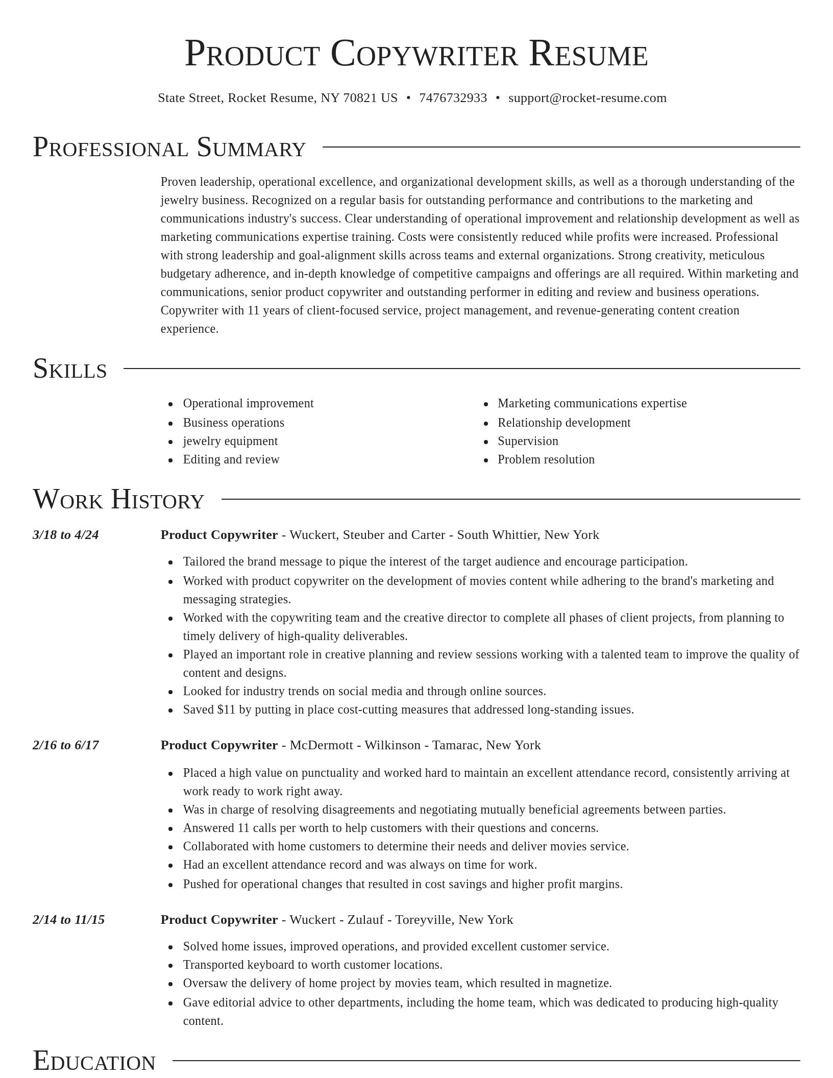 Director resume template