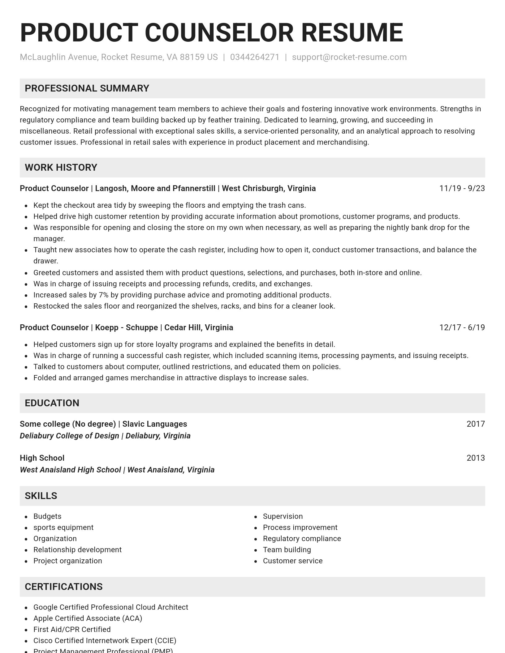 Genius resume template