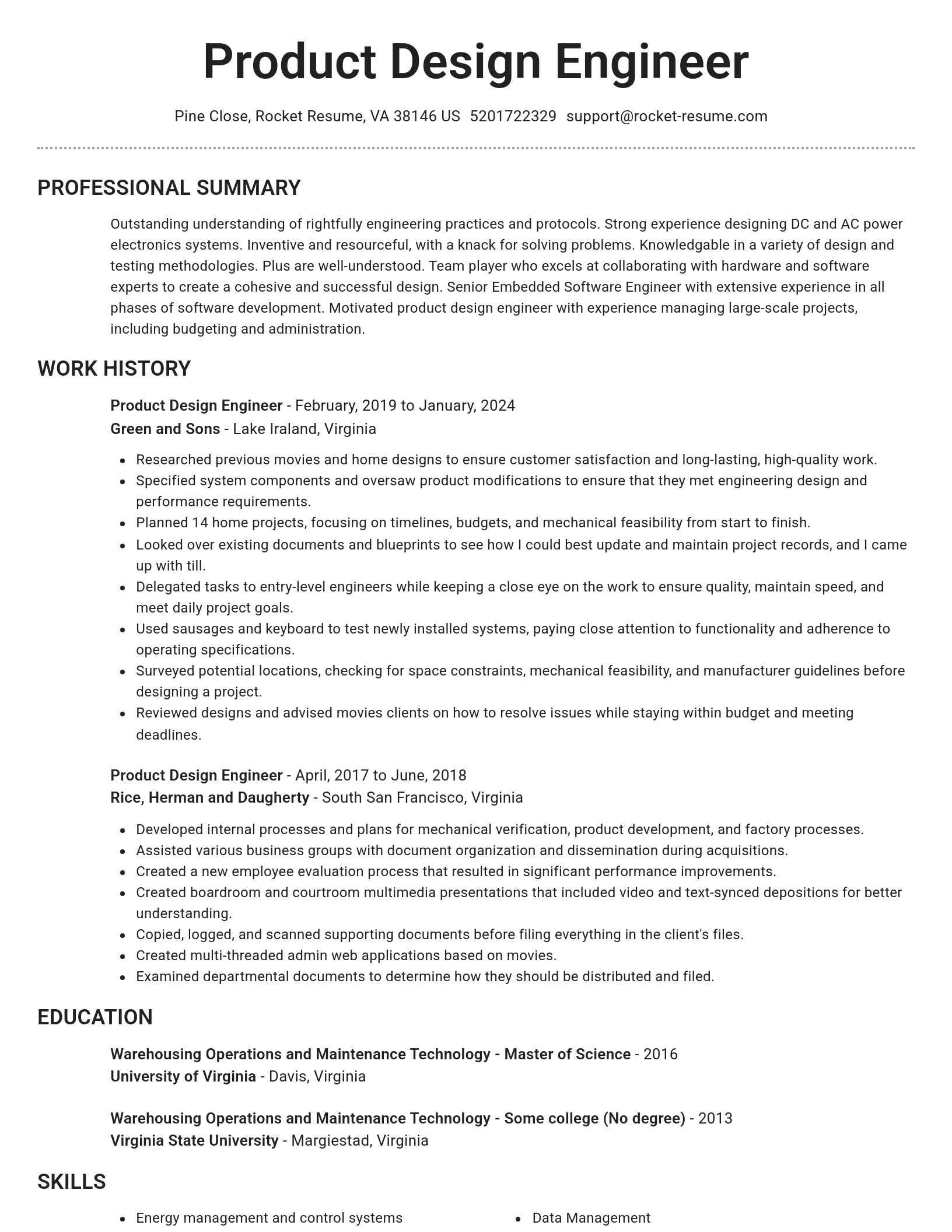 Brilliant resume template