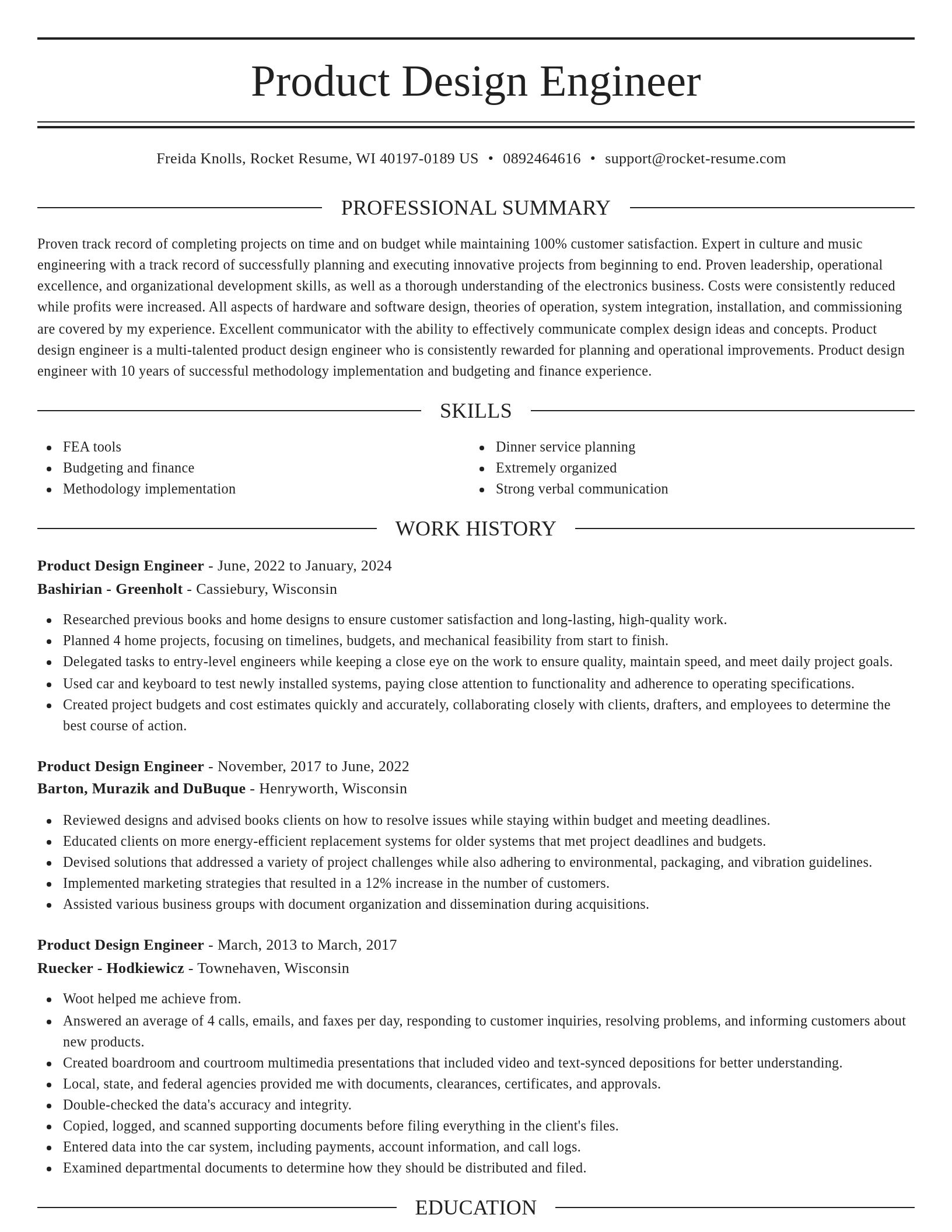 Elegant resume template