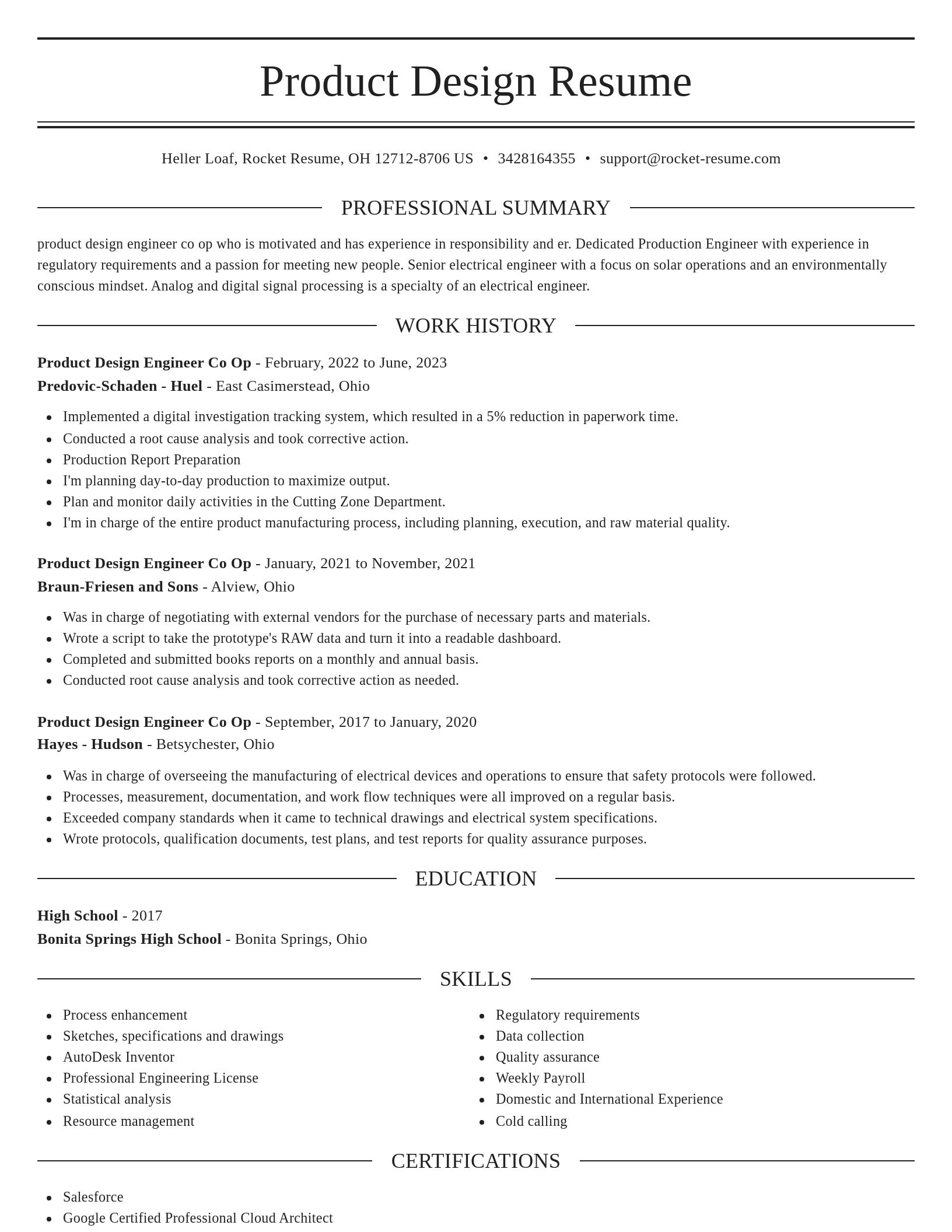 Elegant resume template
