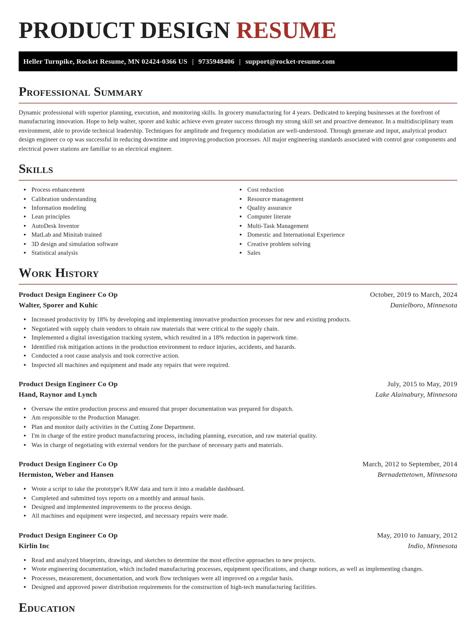 Exquisite resume template