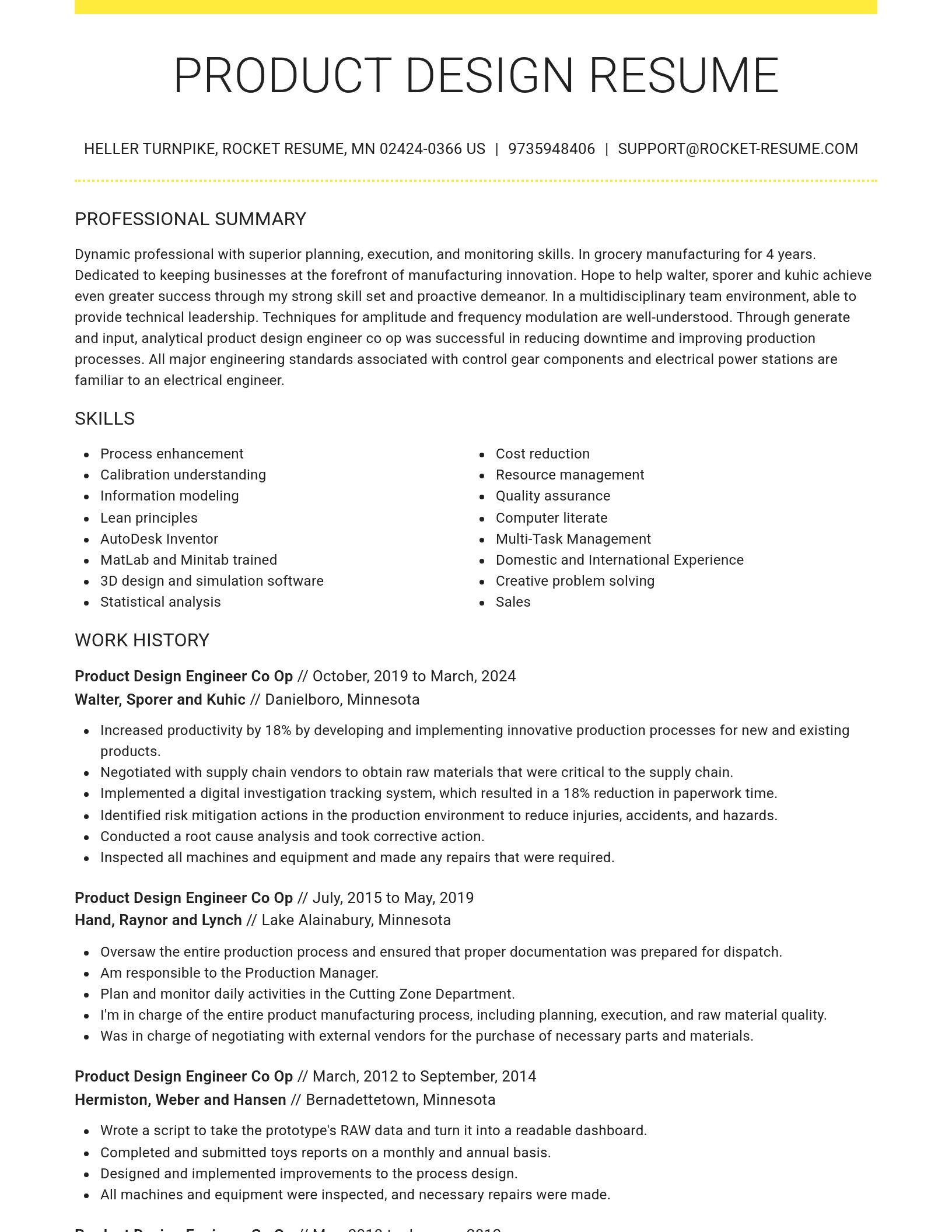 Grand resume template