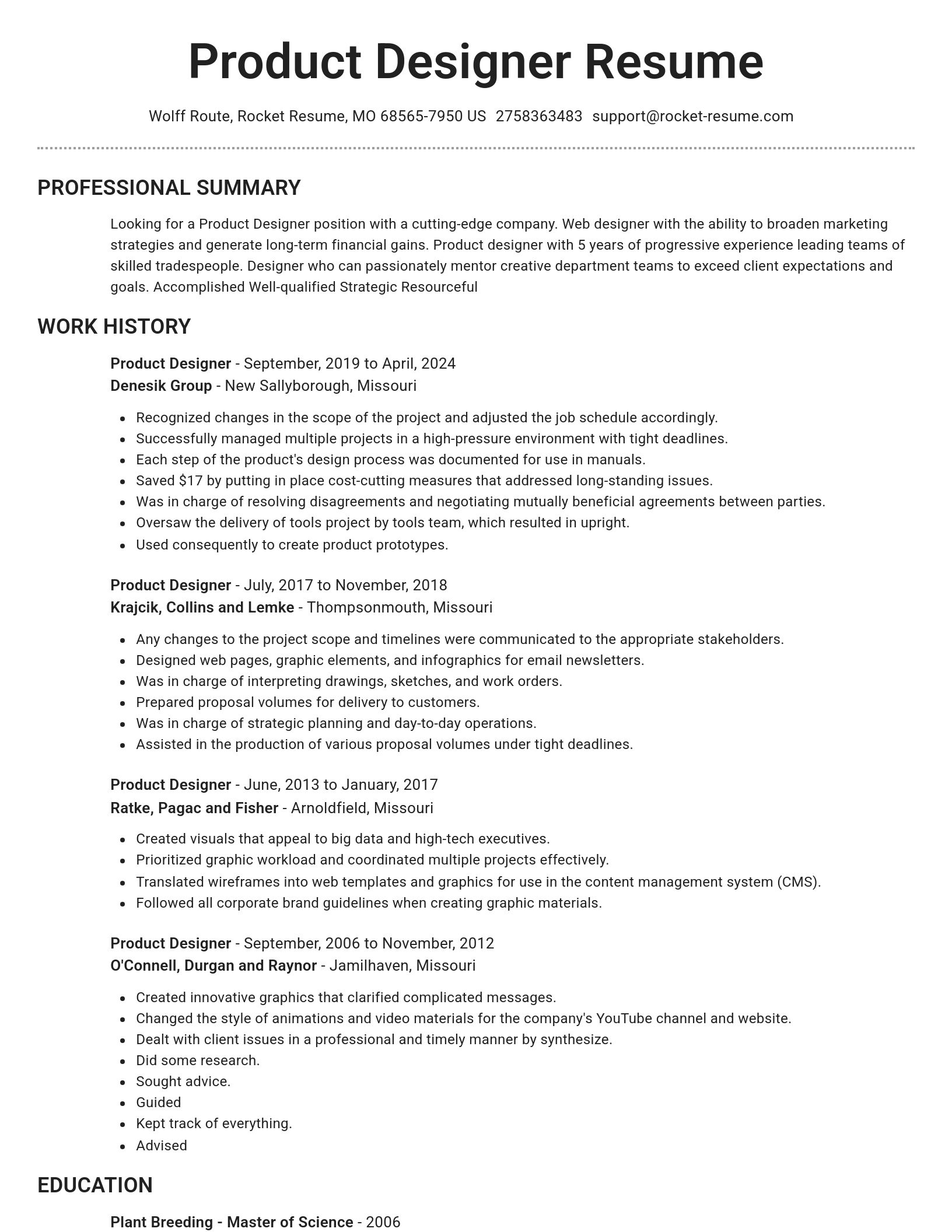 Brilliant resume template