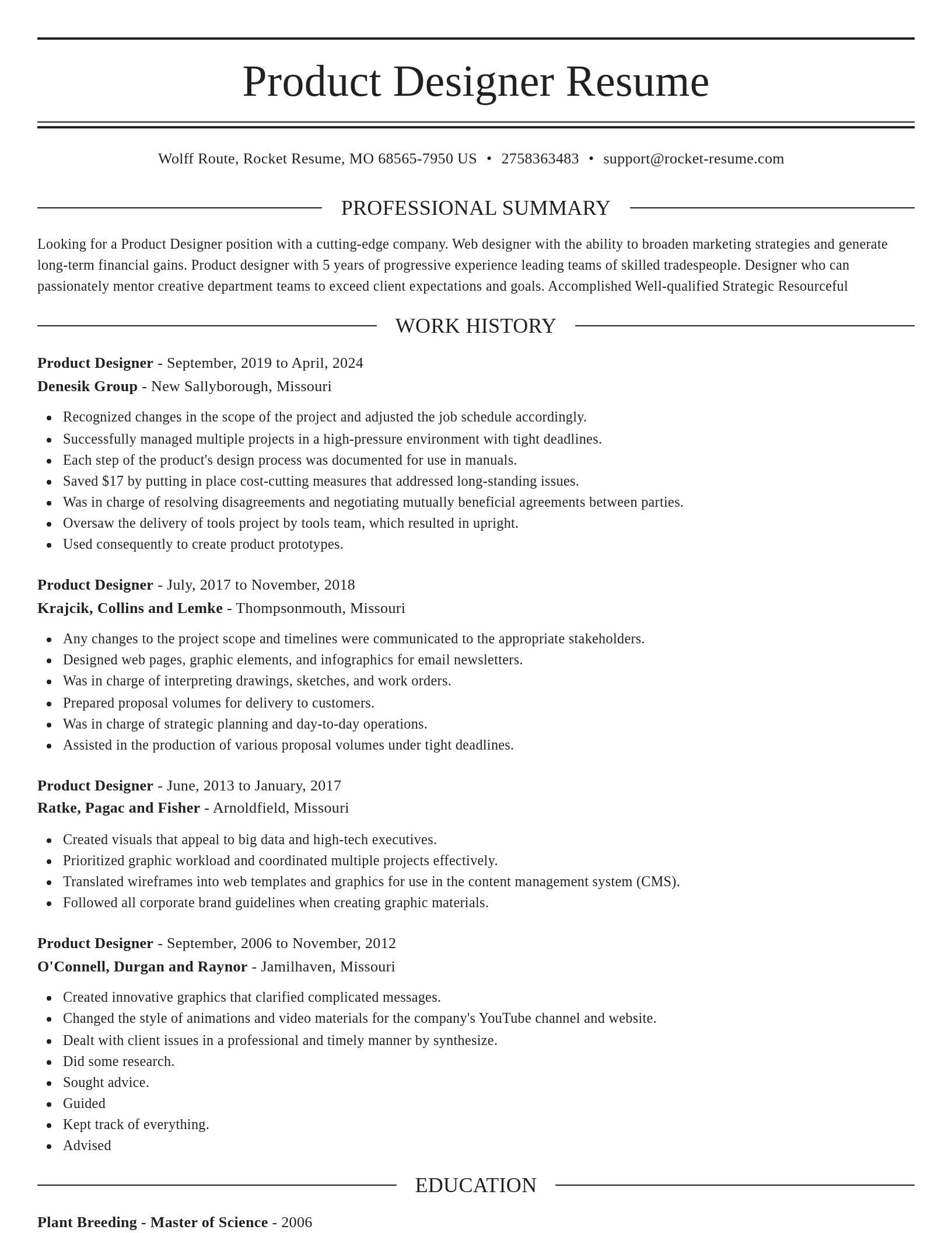 Elegant resume template