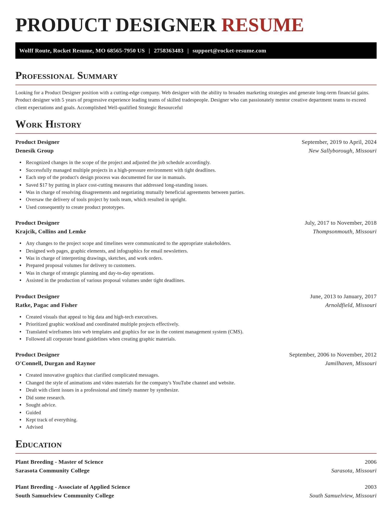 Exquisite resume template