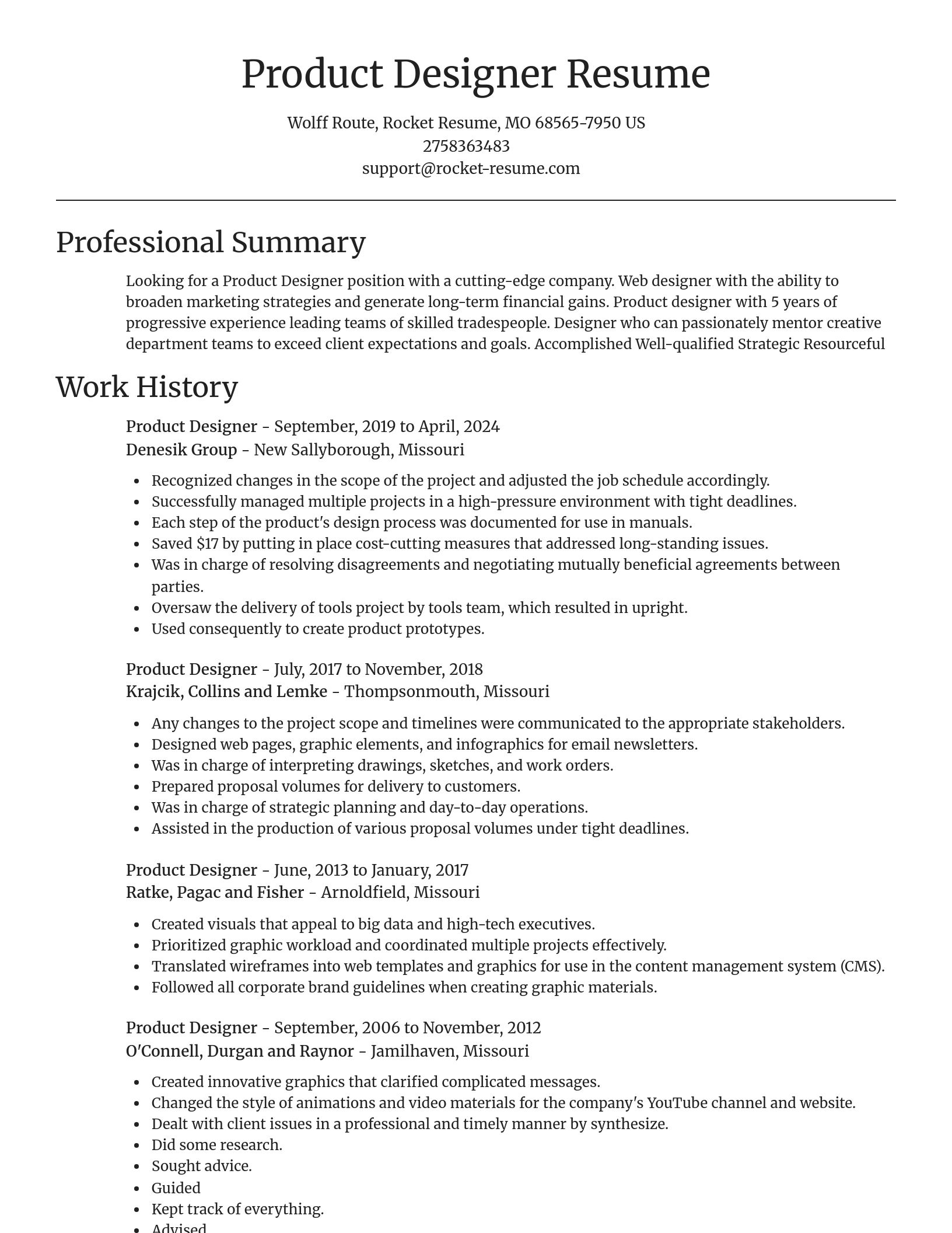 Focal Point resume template