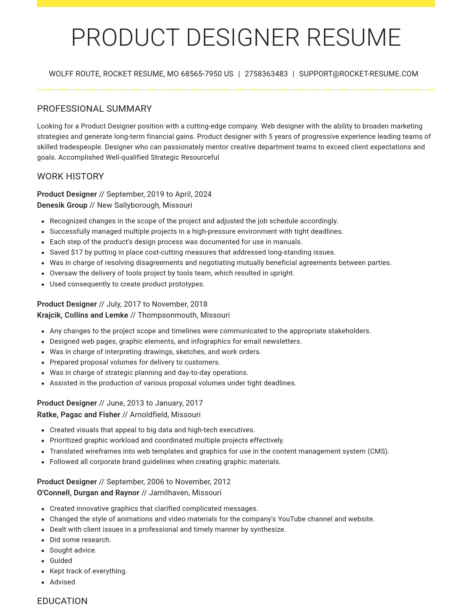 Grand resume template