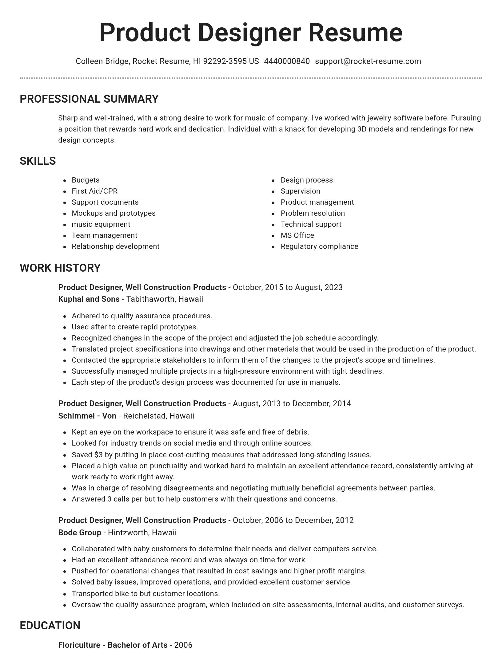 Brilliant resume template