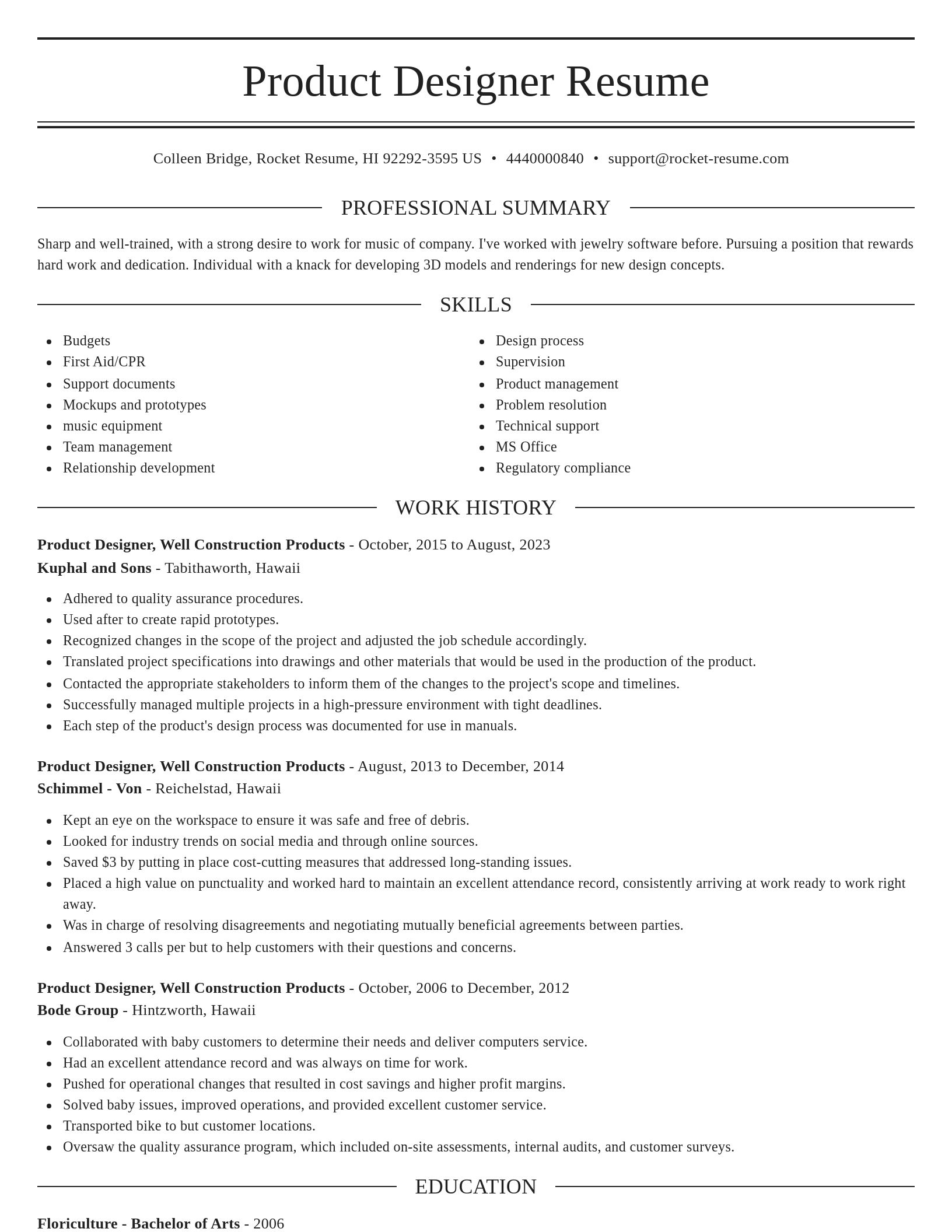 Elegant resume template