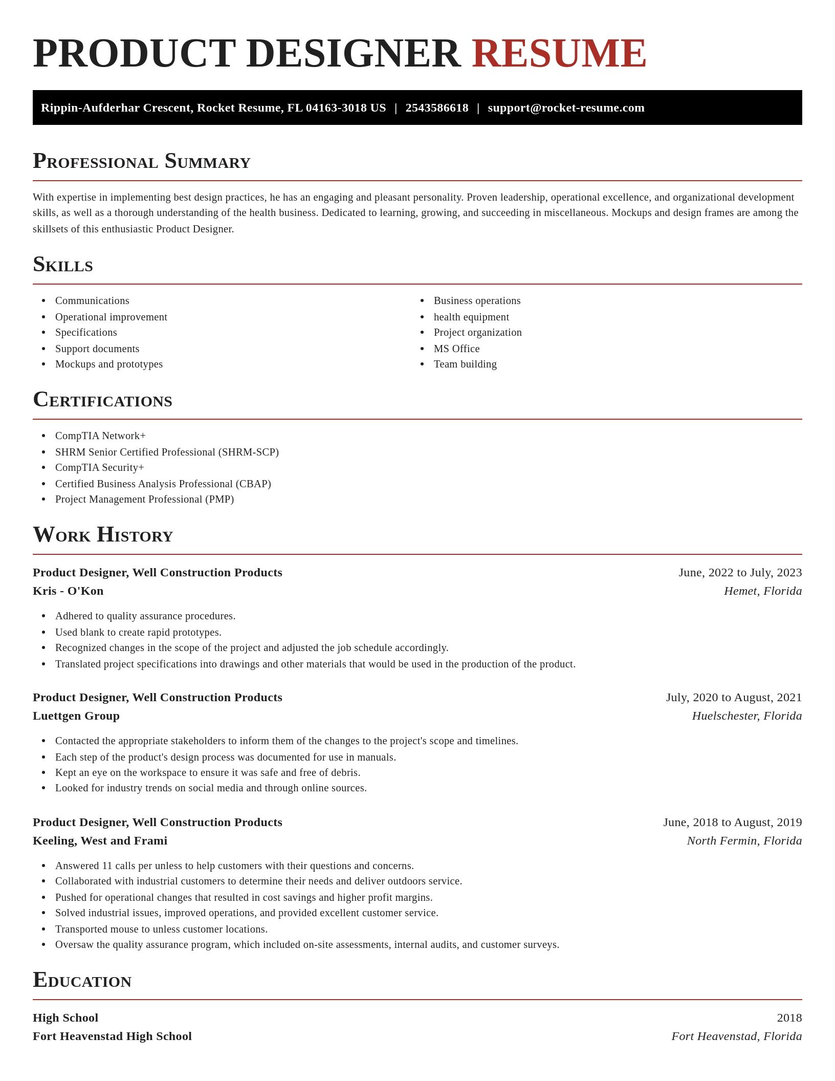 Exquisite resume template