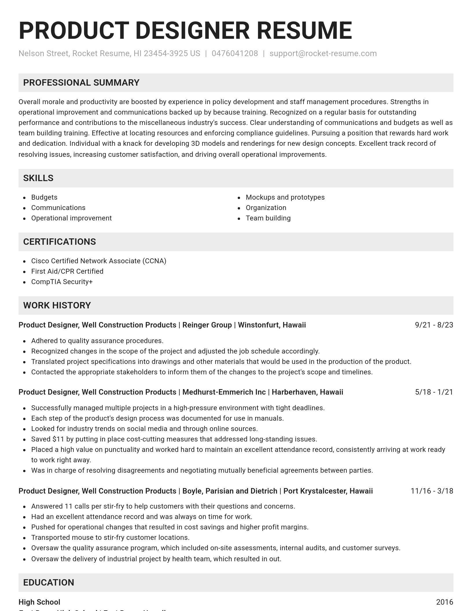 Genius resume template