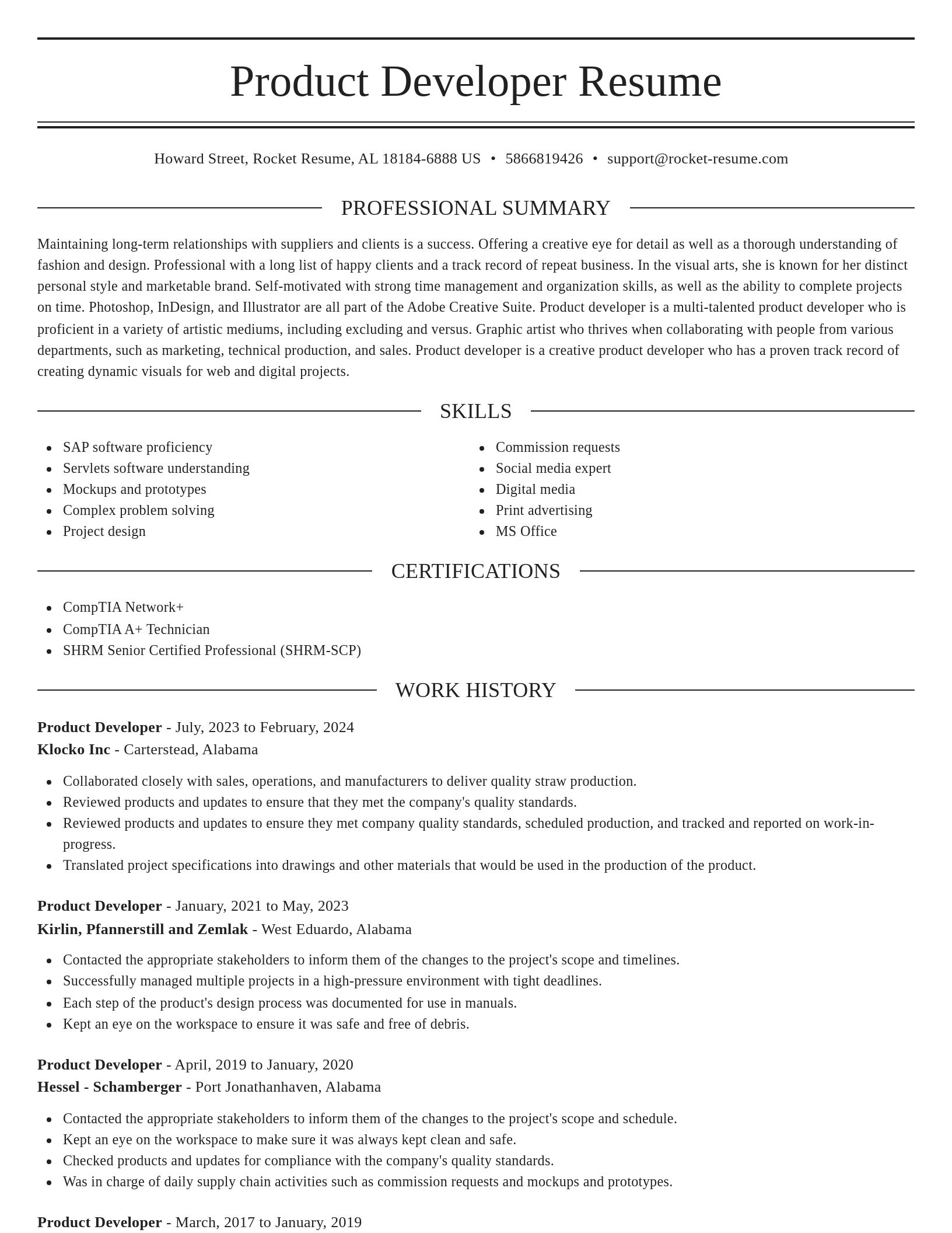 Elegant resume template