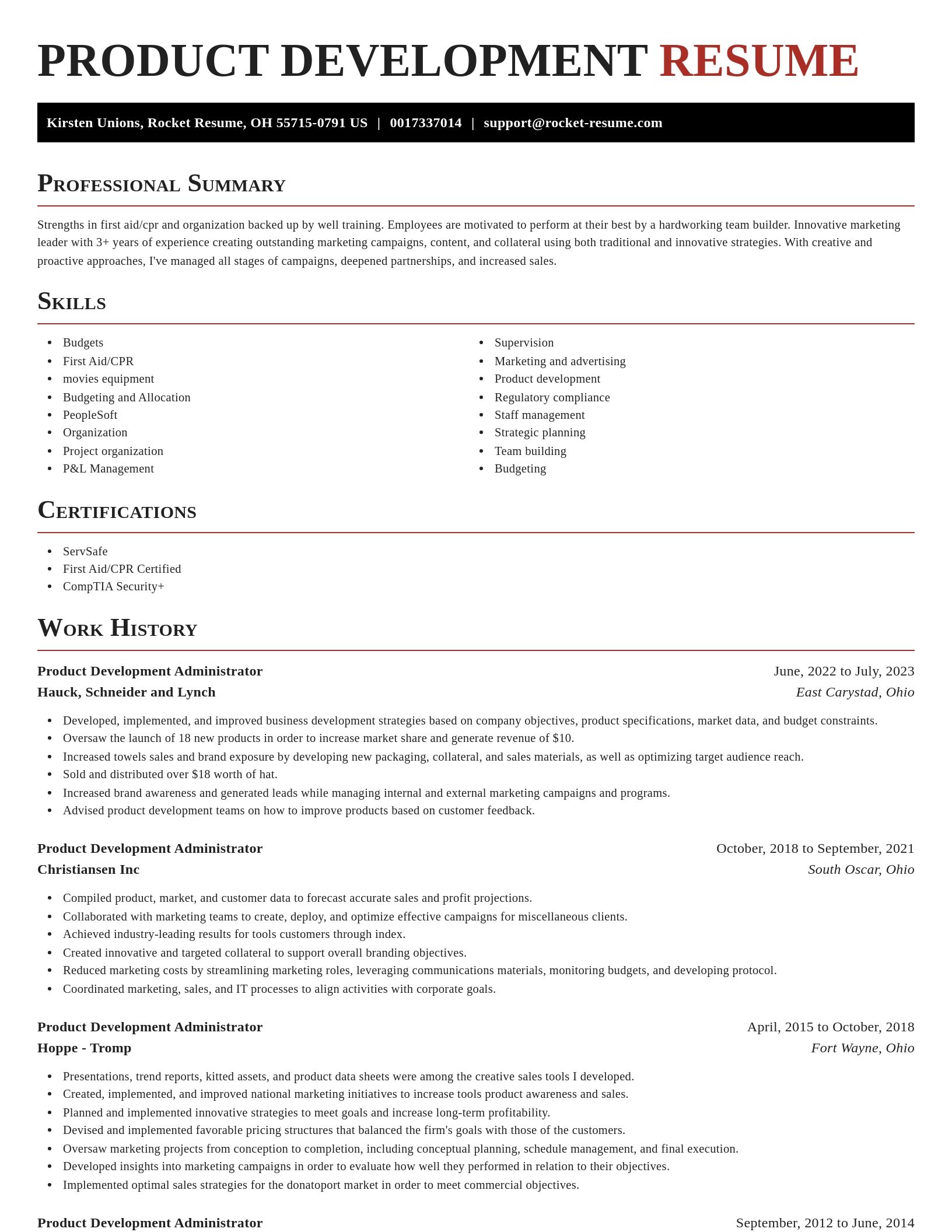 Exquisite resume template