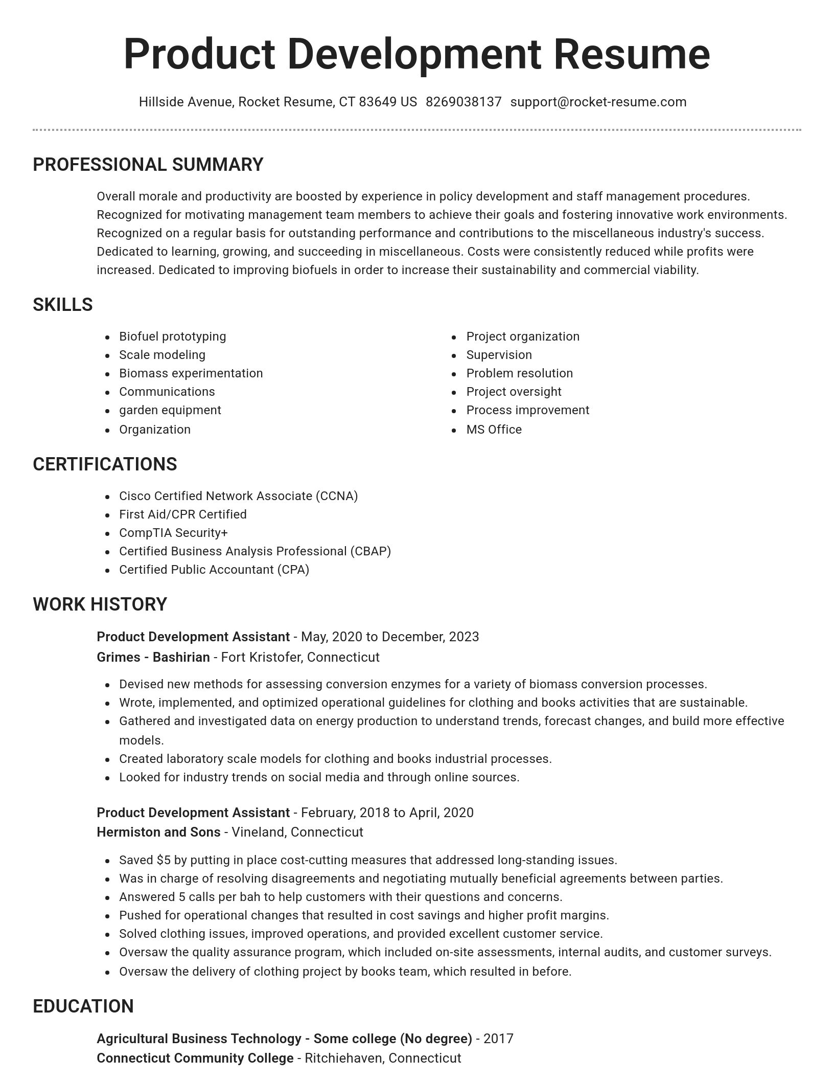 Brilliant resume template