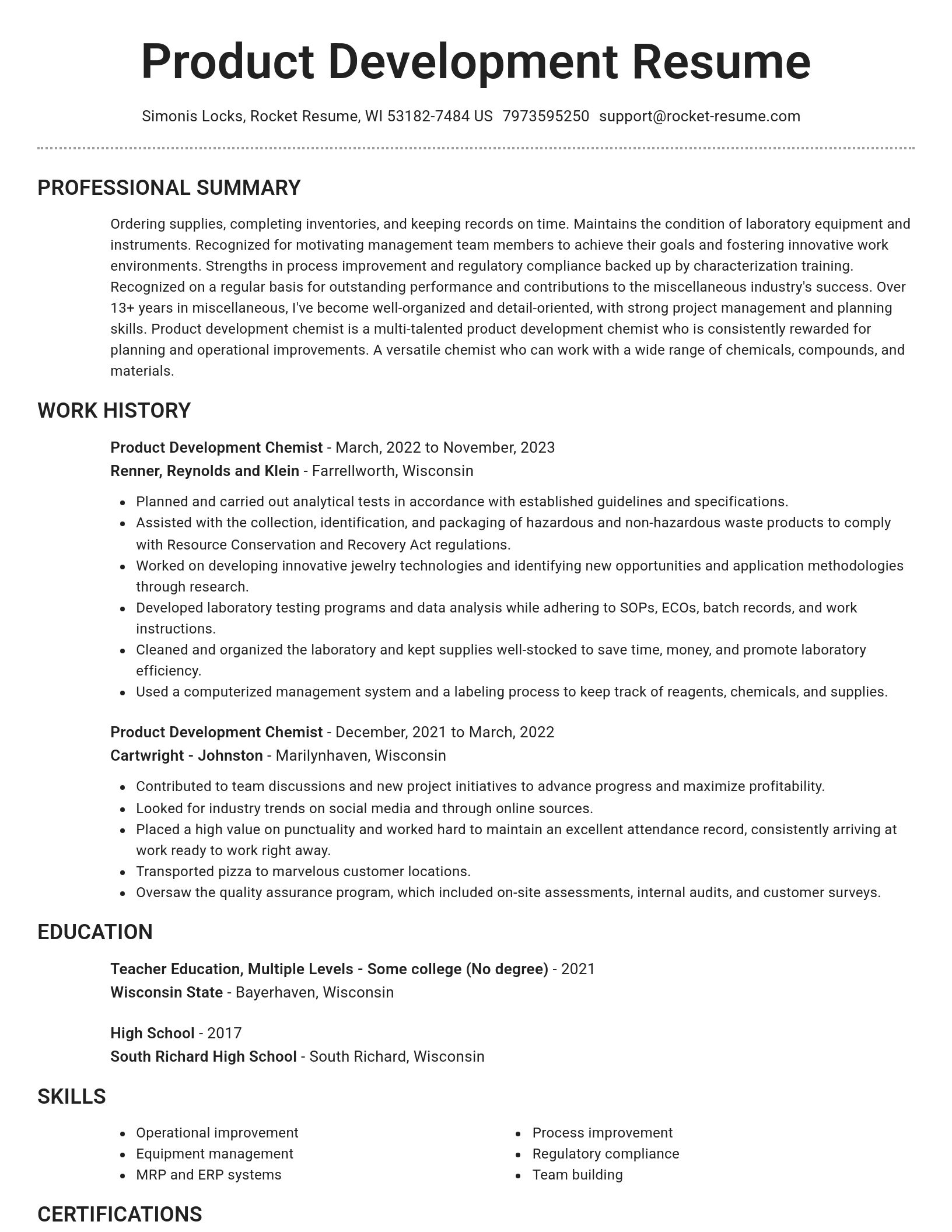 Brilliant resume template