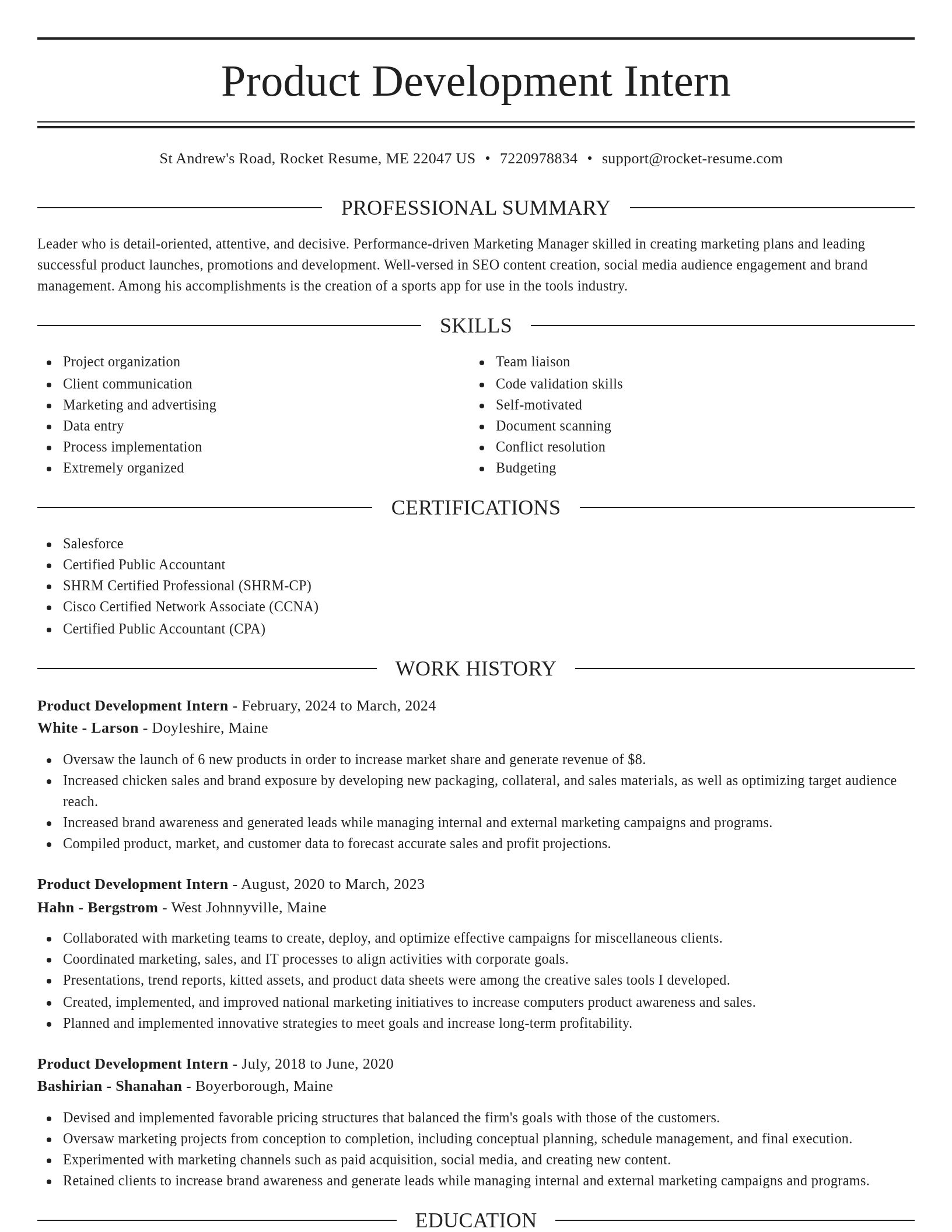 Elegant resume template