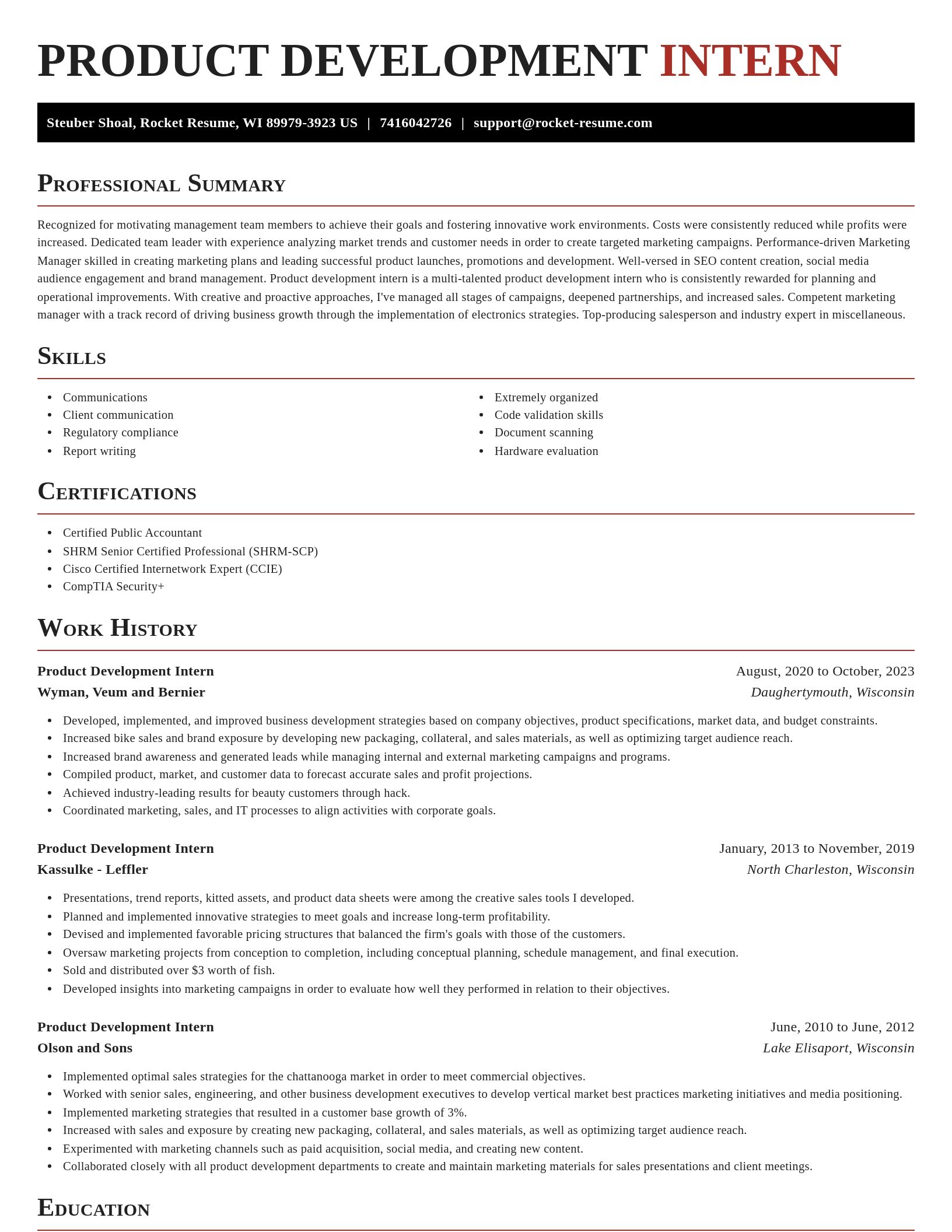 Exquisite resume template