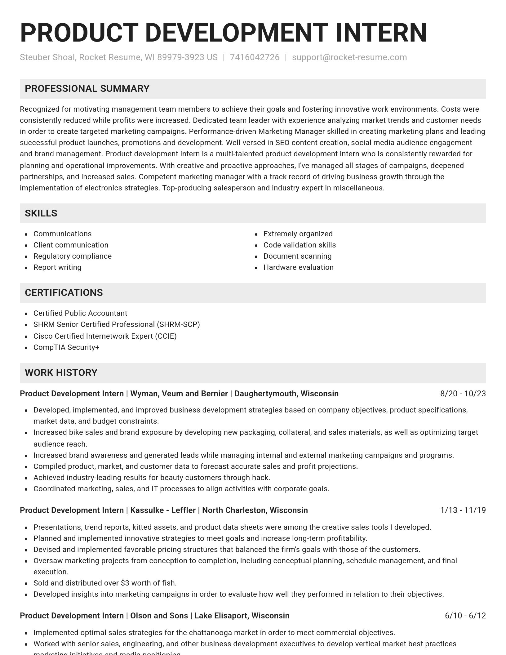 Genius resume template