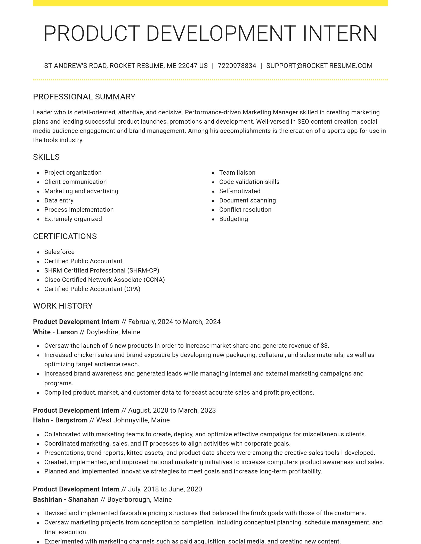 Grand resume template