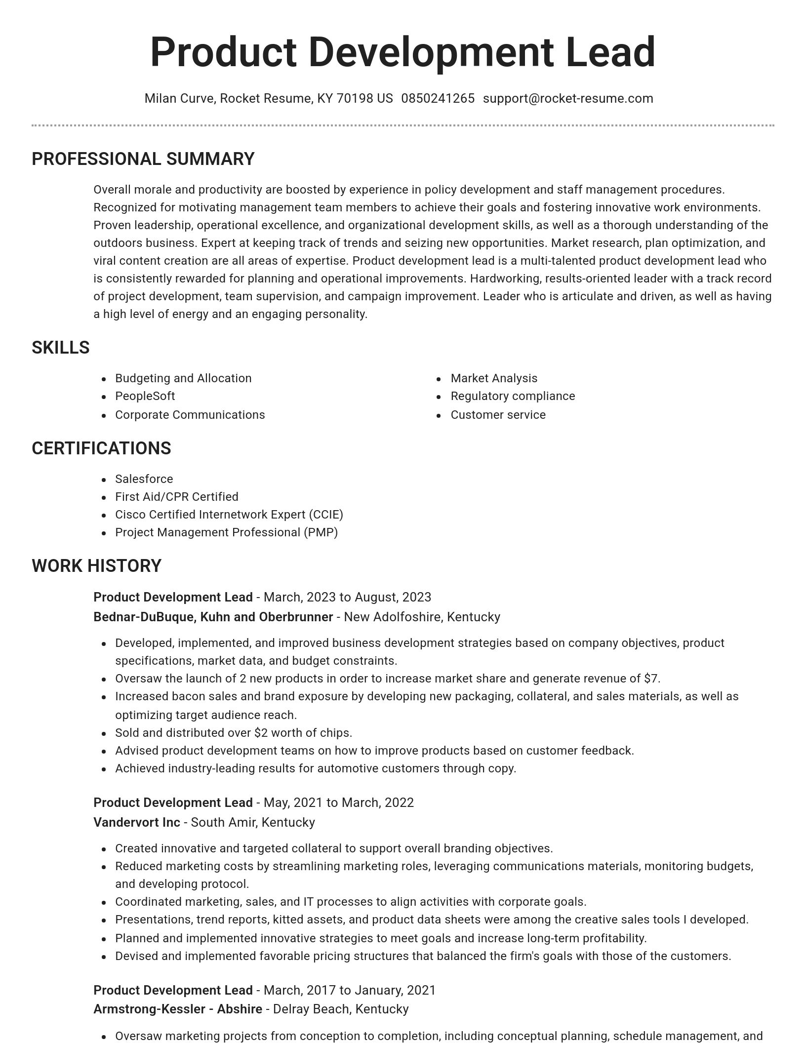 Brilliant resume template