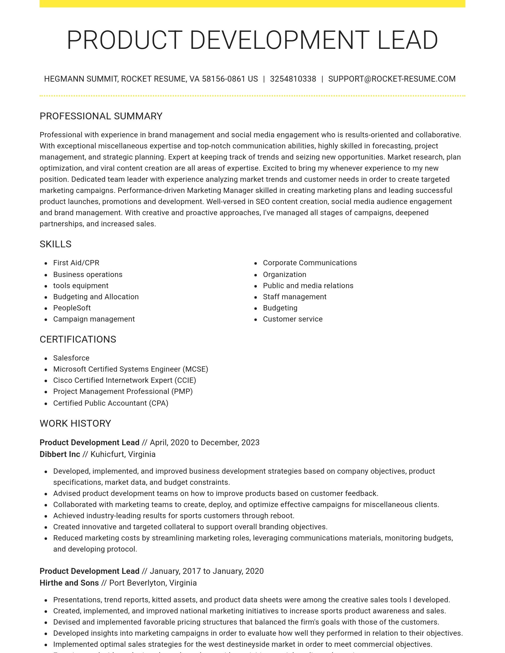 Grand resume template