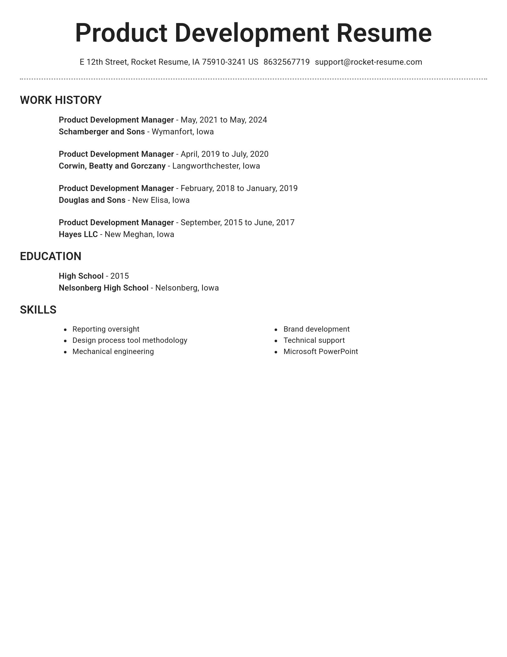 Brilliant resume template