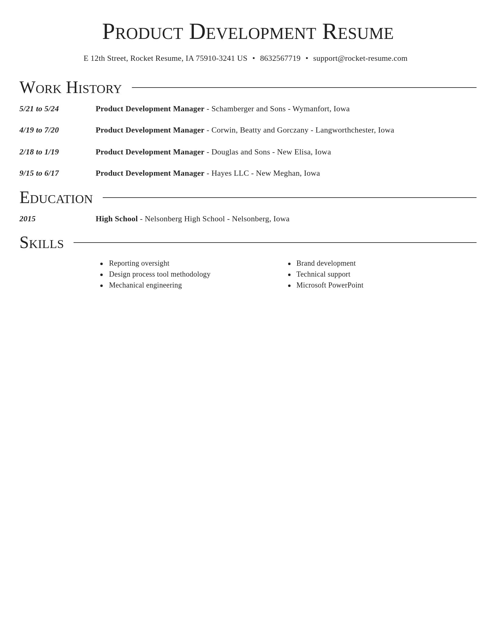 Director resume template