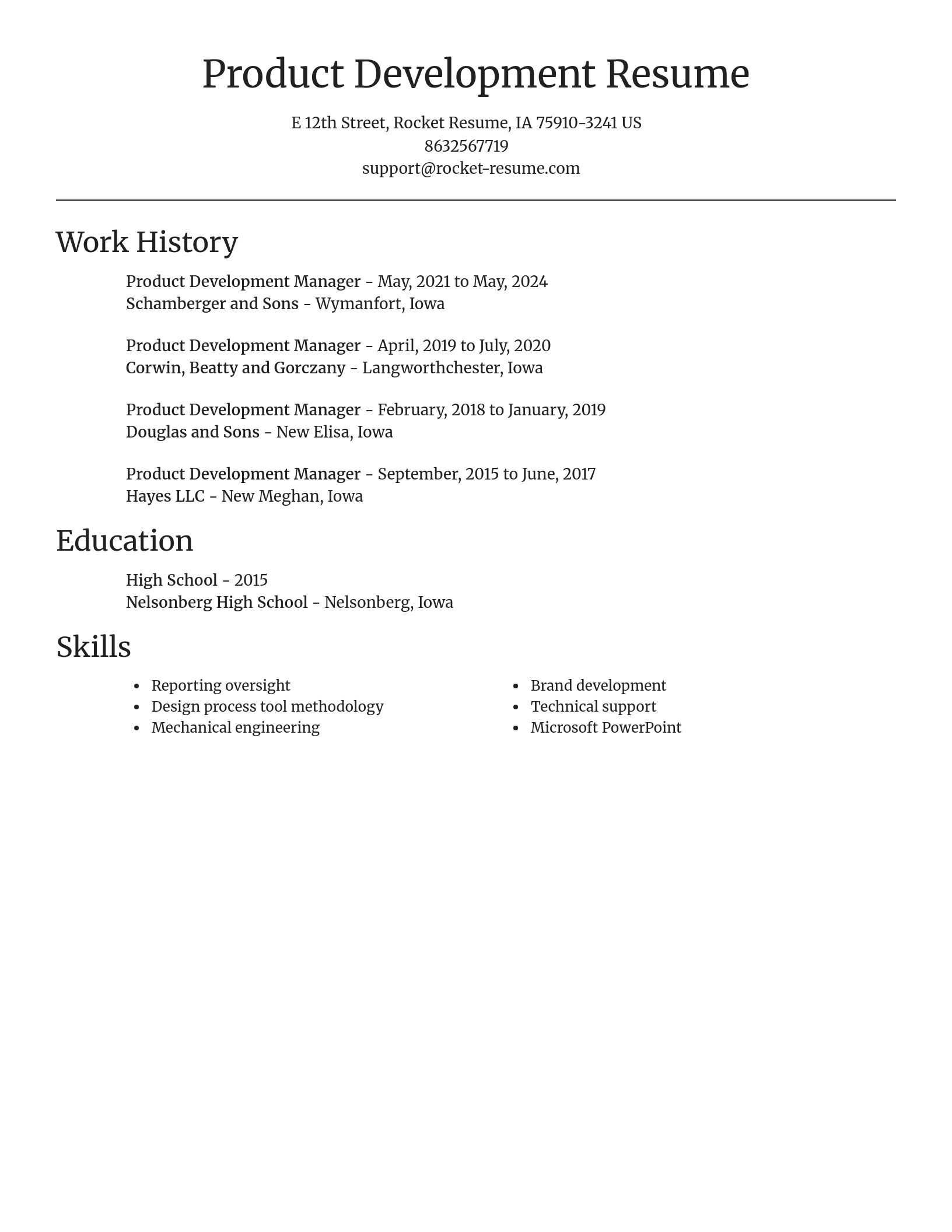 Focal Point resume template