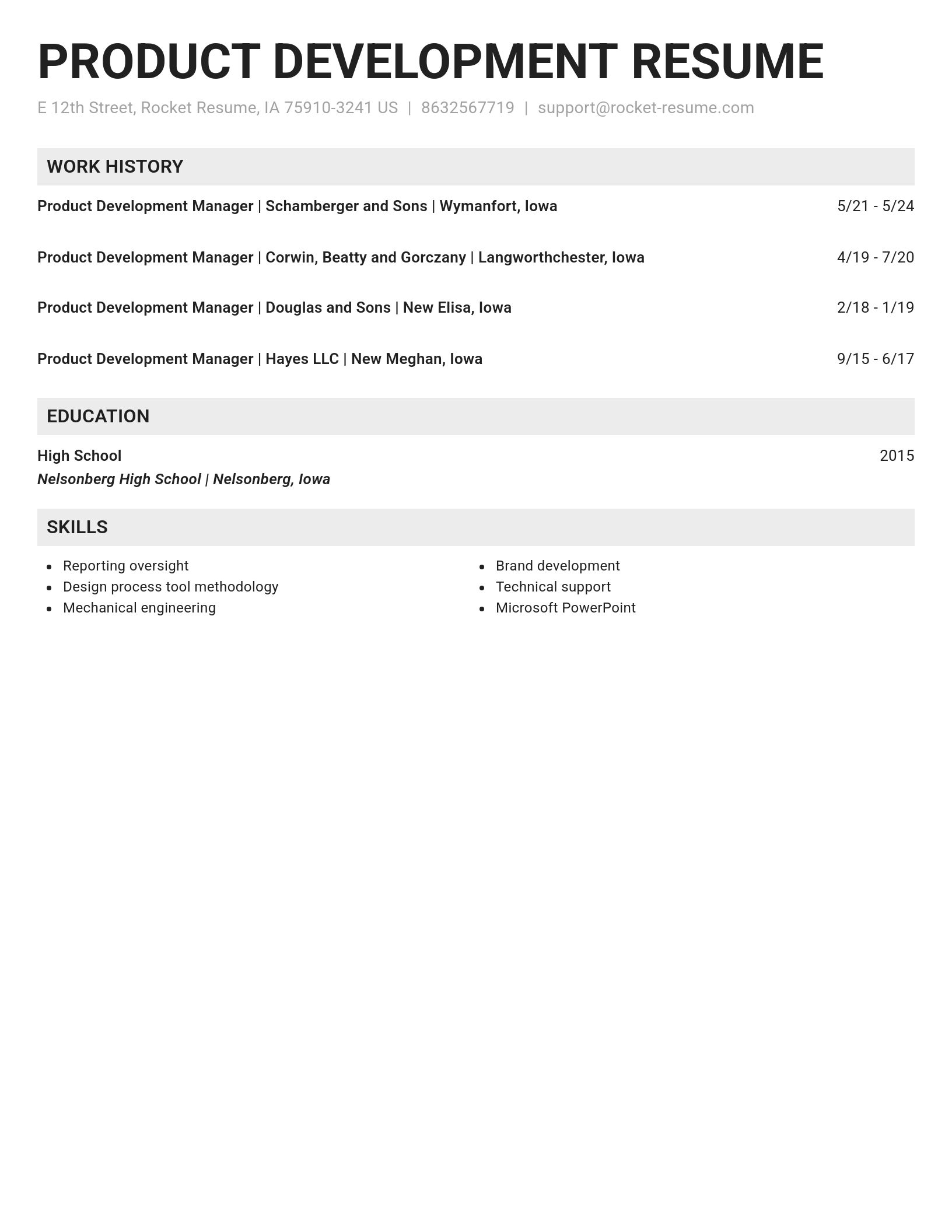 Genius resume template