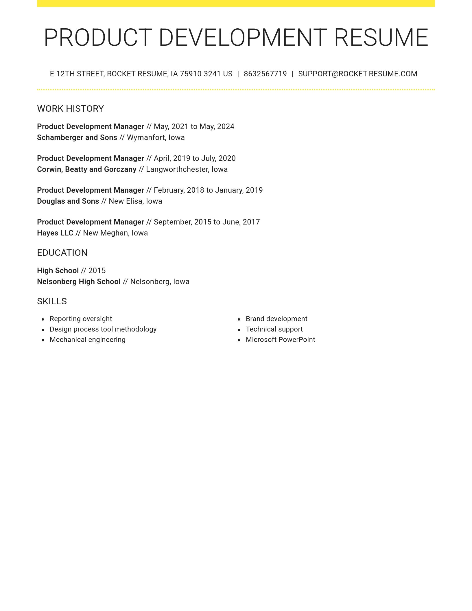 Grand resume template
